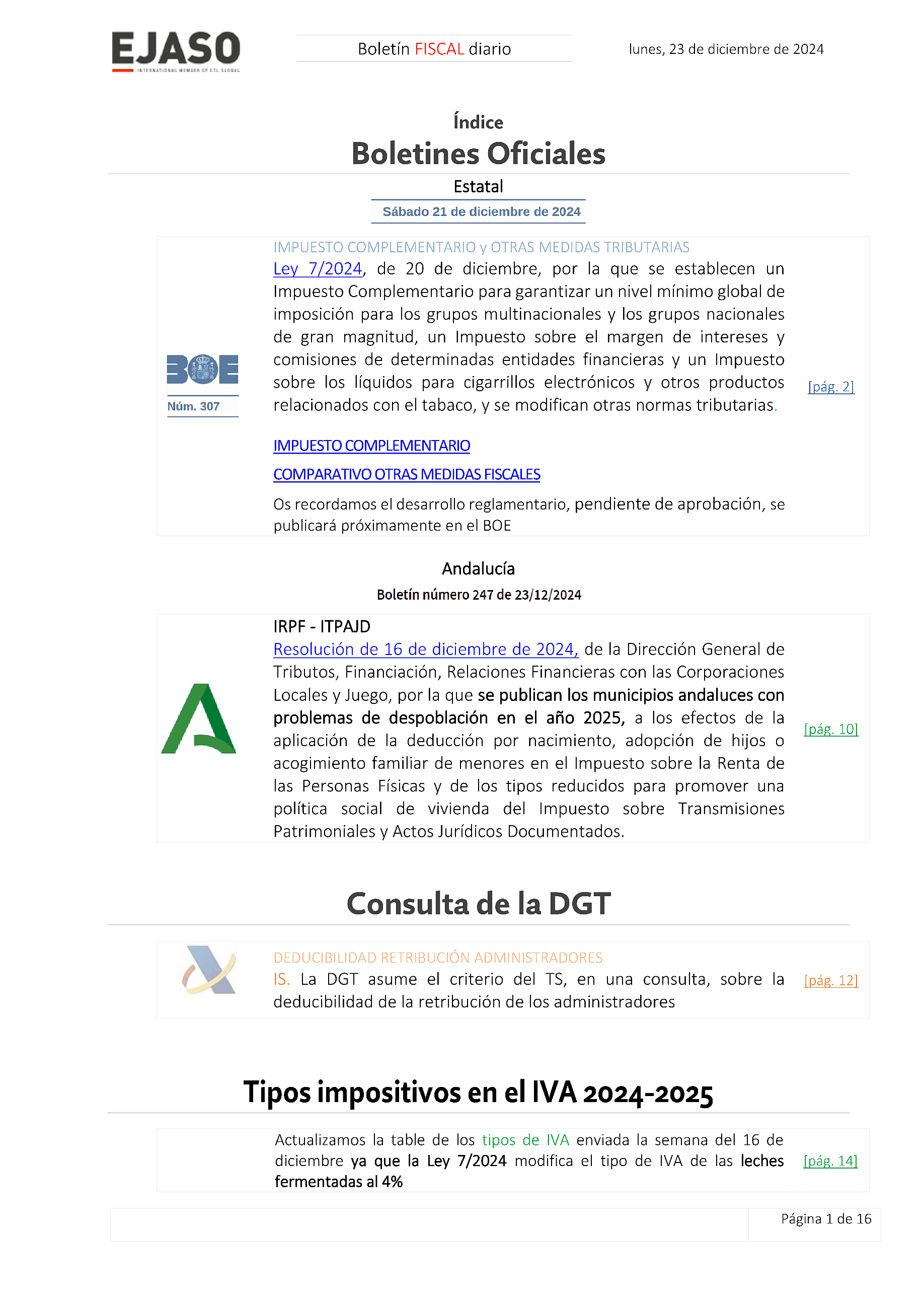 Boletín fiscal 23/12/2024