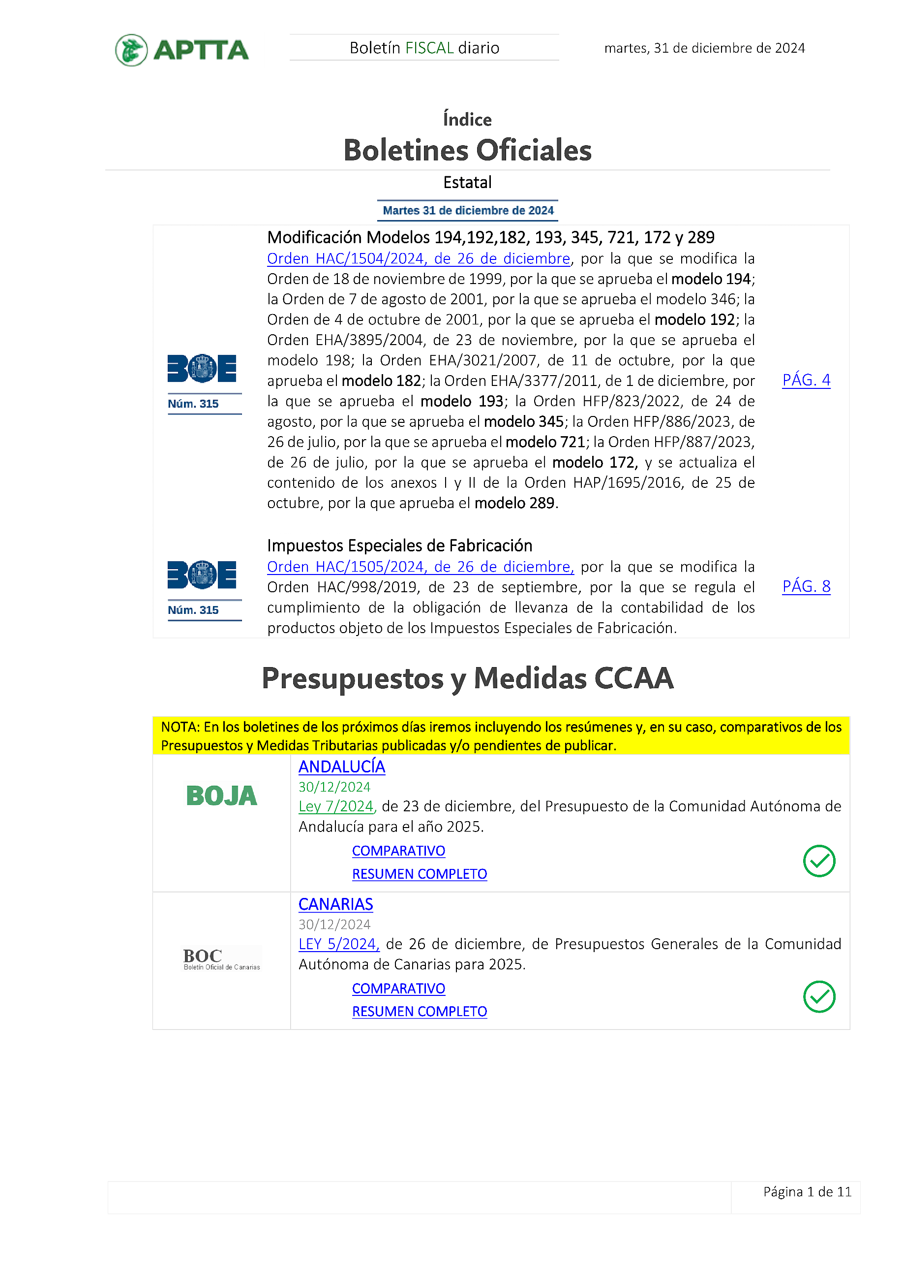 Boletín fiscal 31/12/2024
