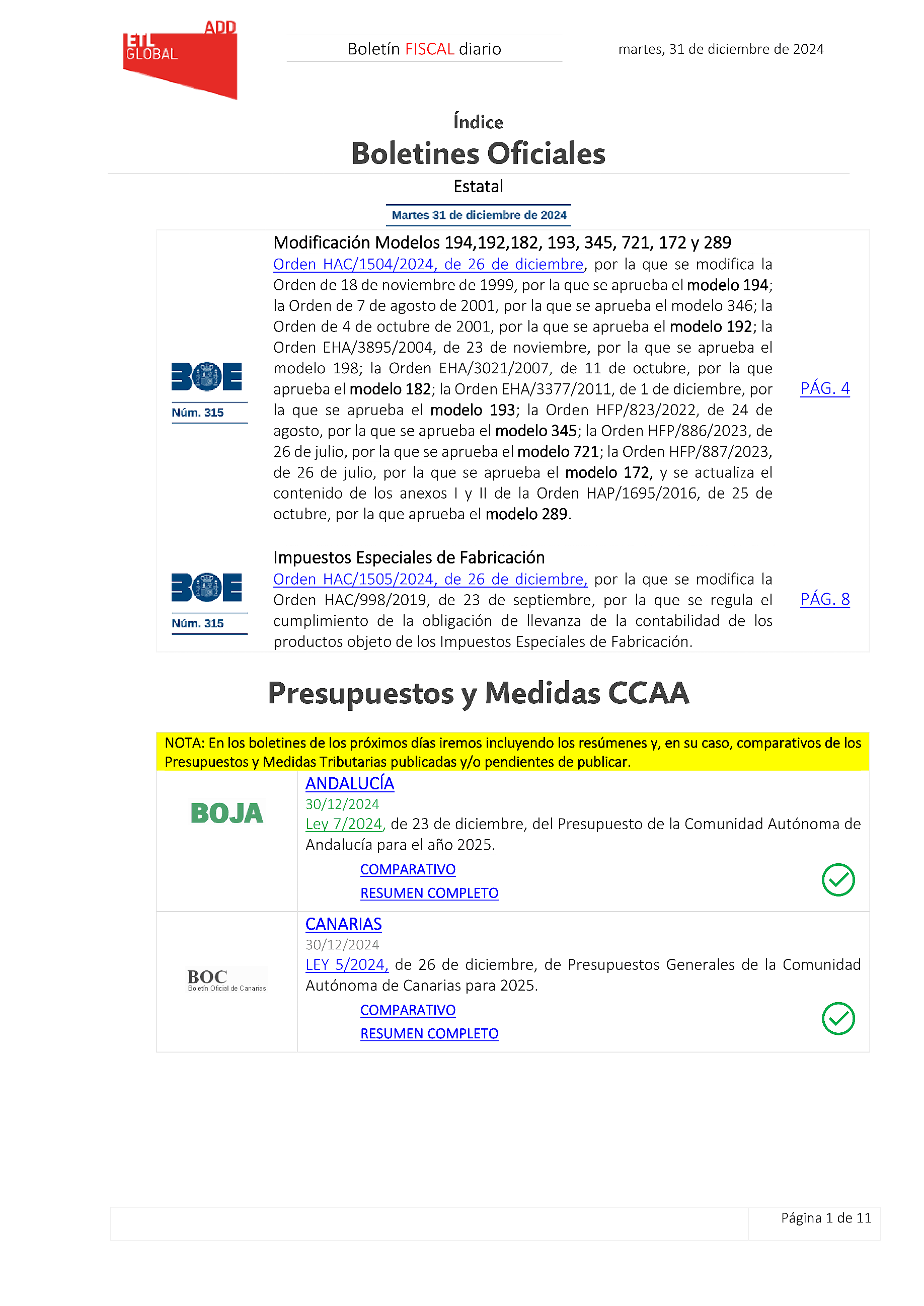 Boletín fiscal 31/12/2024