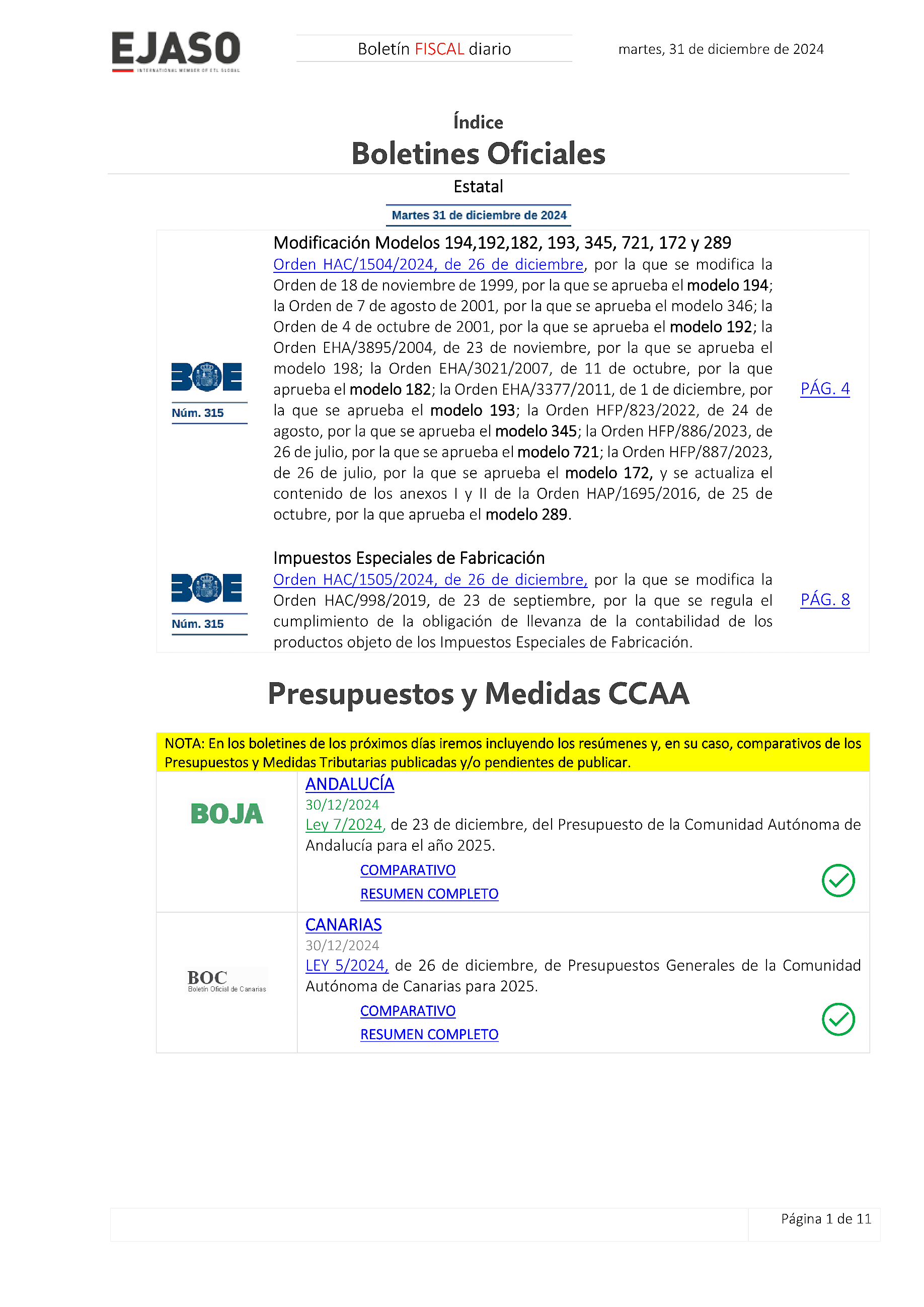 Boletín fiscal 31/12/2024
