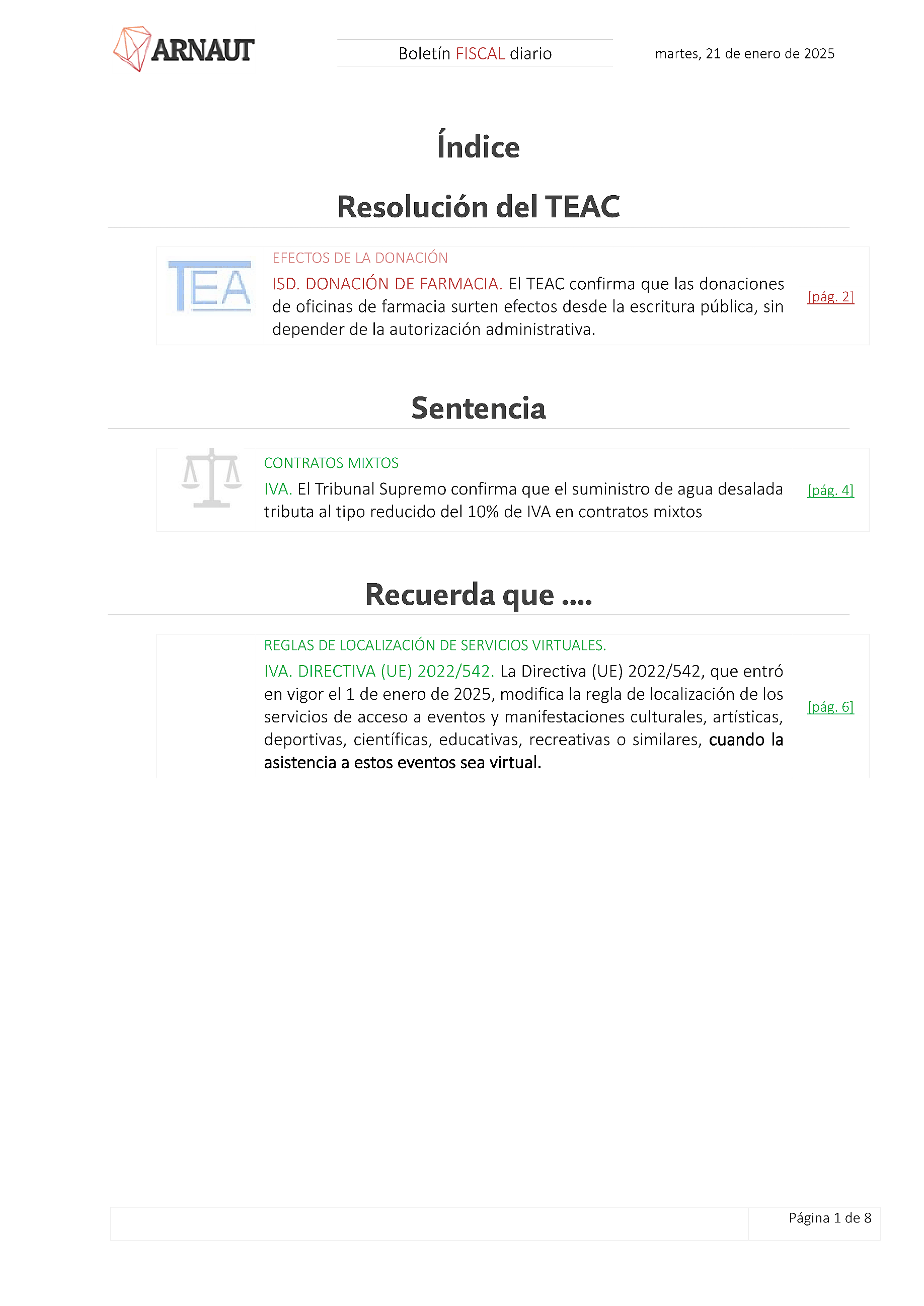 Boletín fiscal 21/01/2025