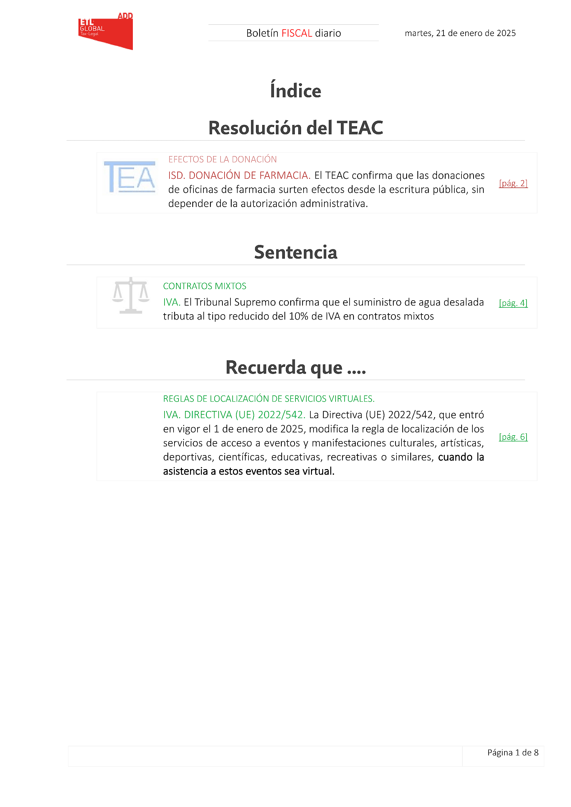 Boletín fiscal 21/01/2025