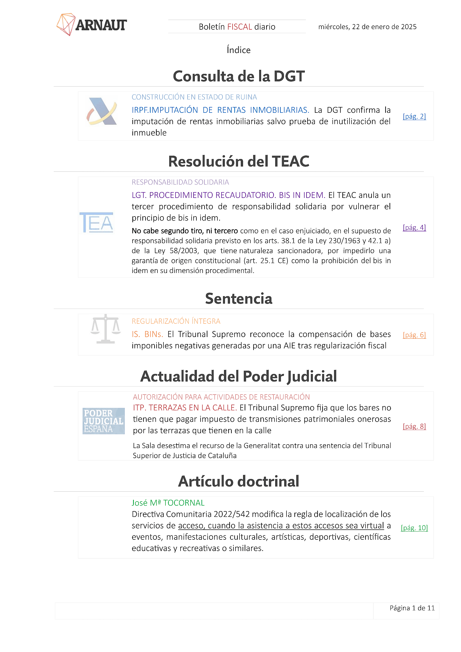 Boletín fiscal 22/01/2025