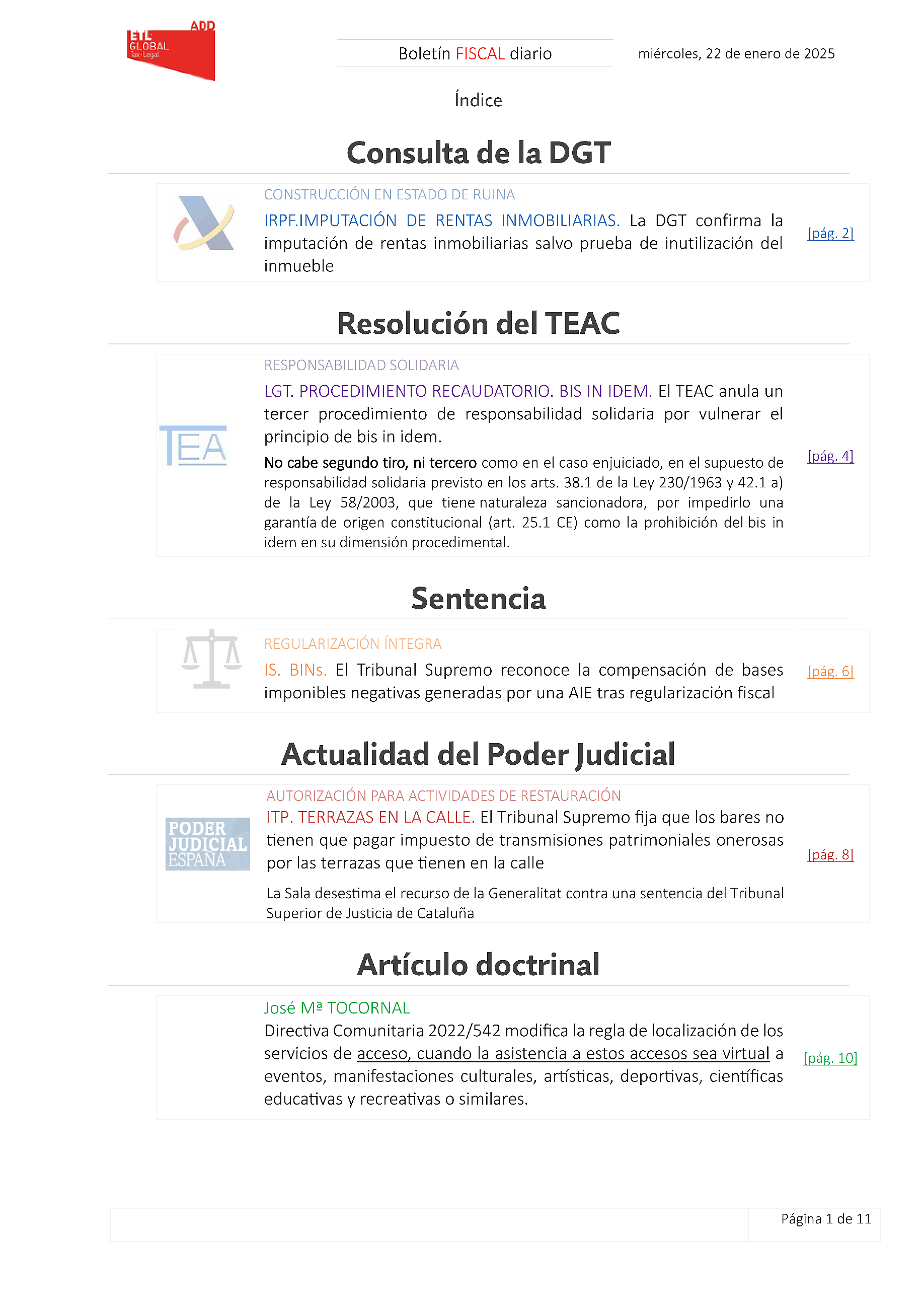 Boletín fiscal 22/01/2025