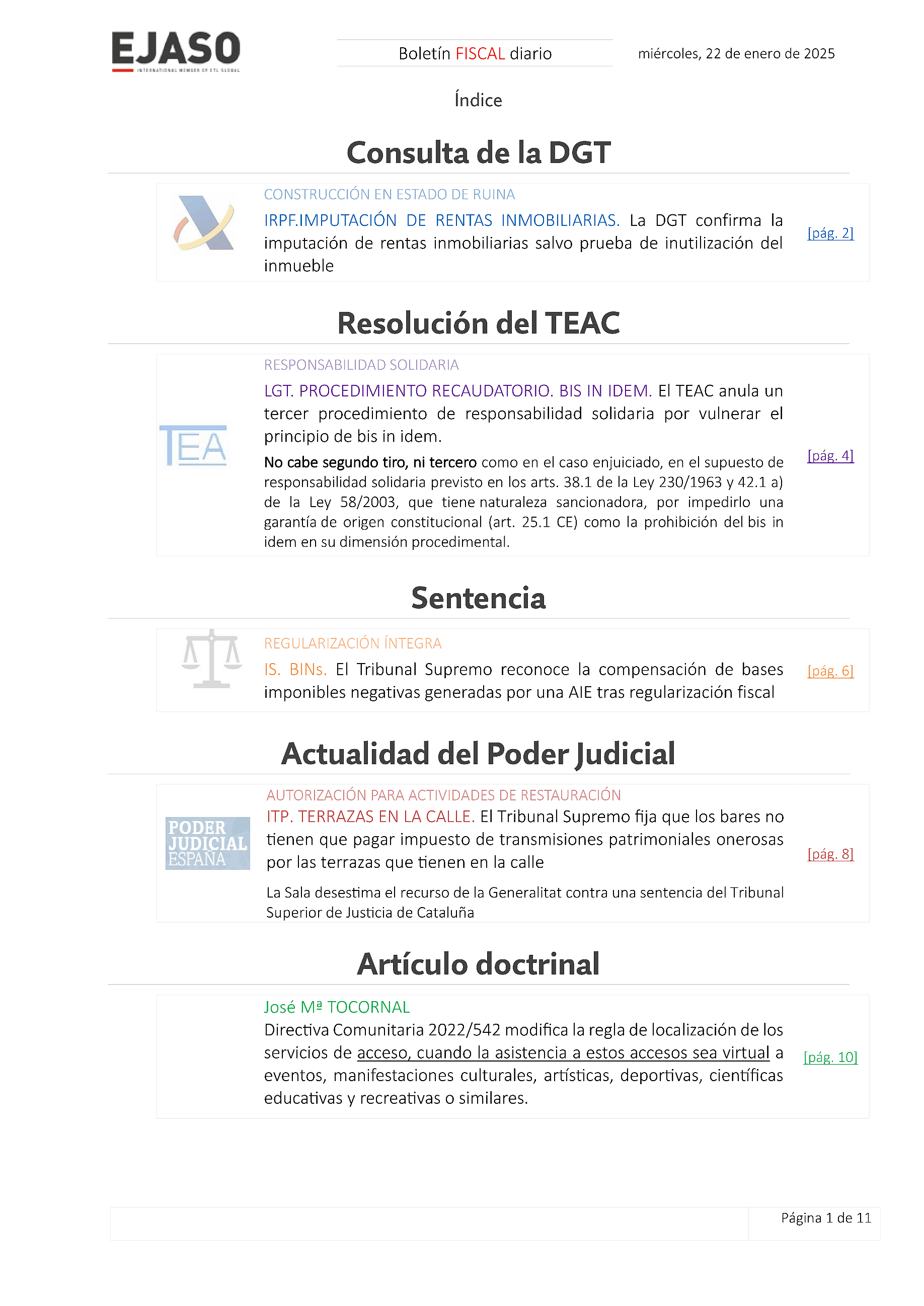 Boletín fiscal 22/01/2025