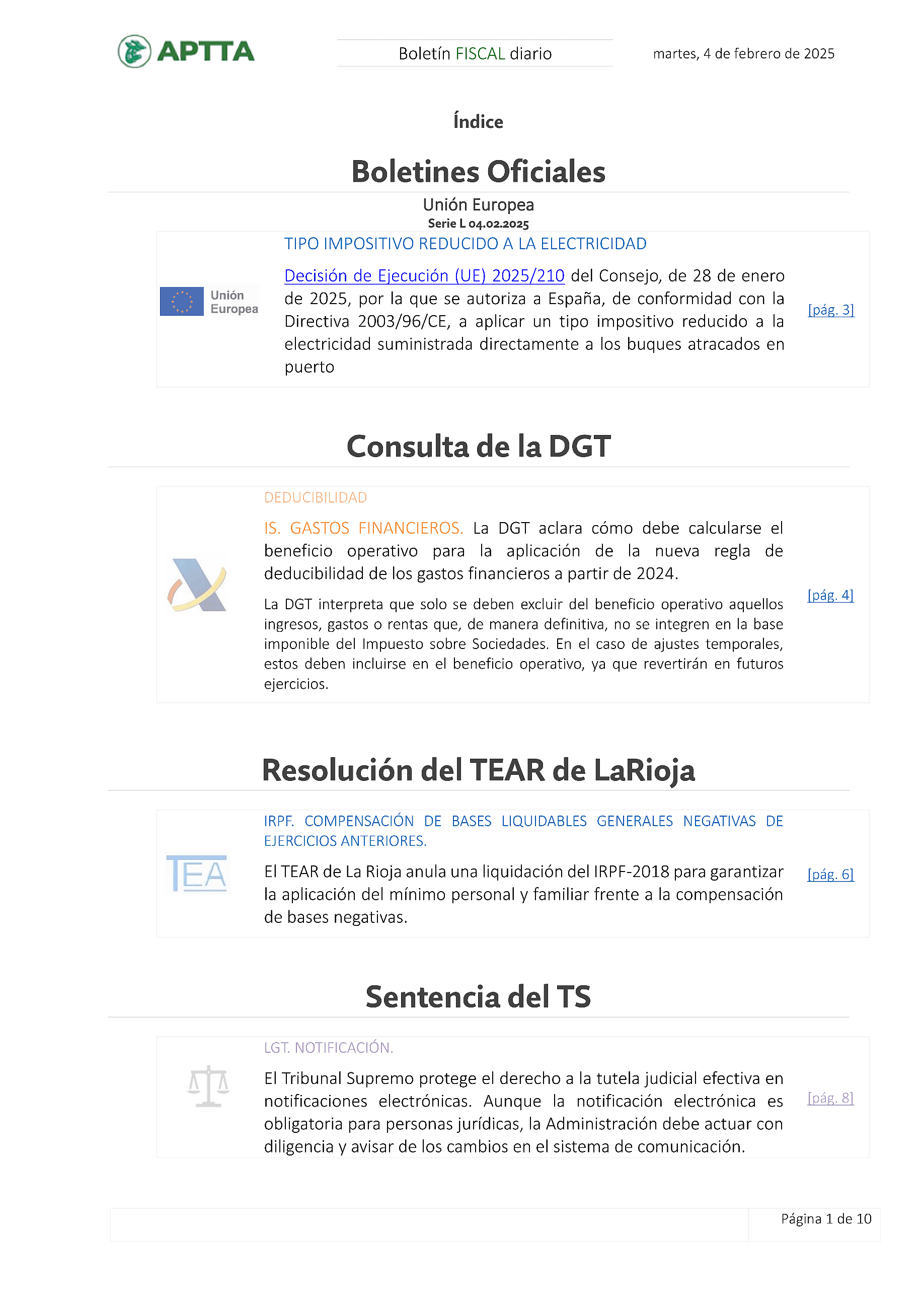 Boletín fiscal 04/02/2025