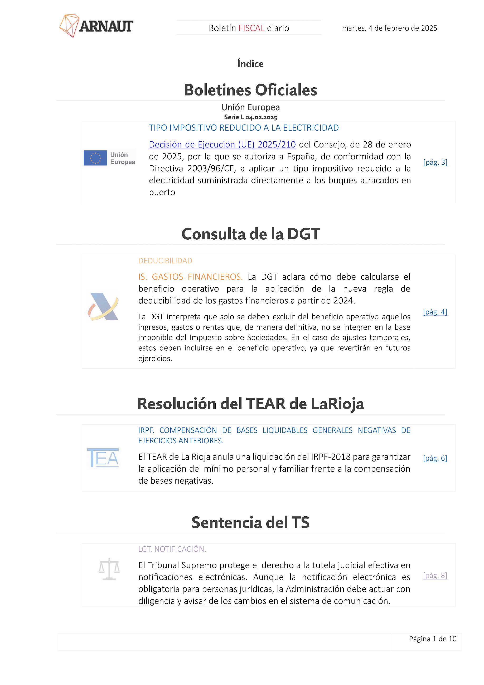 Boletín fiscal 04/02/2025