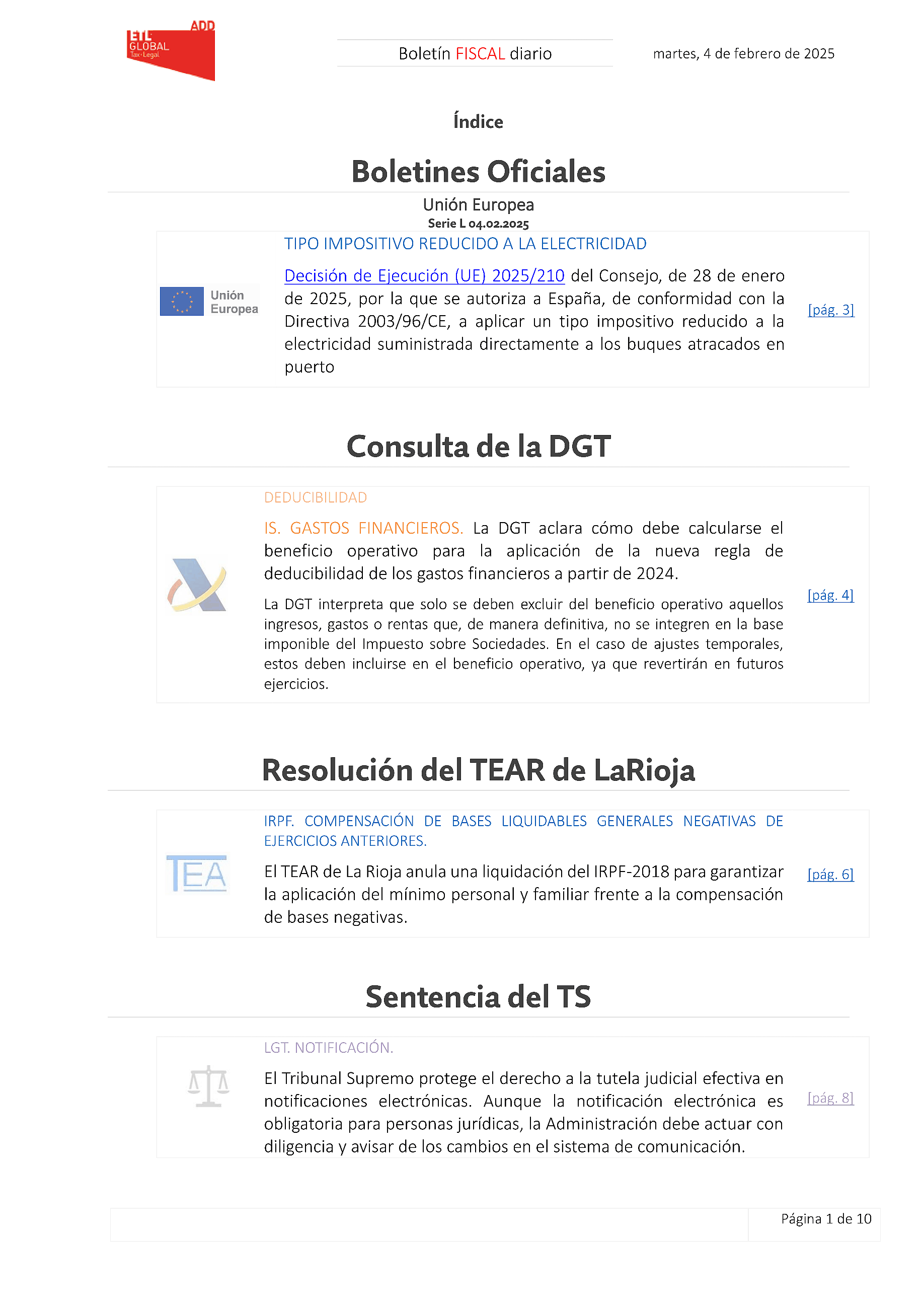 Boletín fiscal 04/02/2025