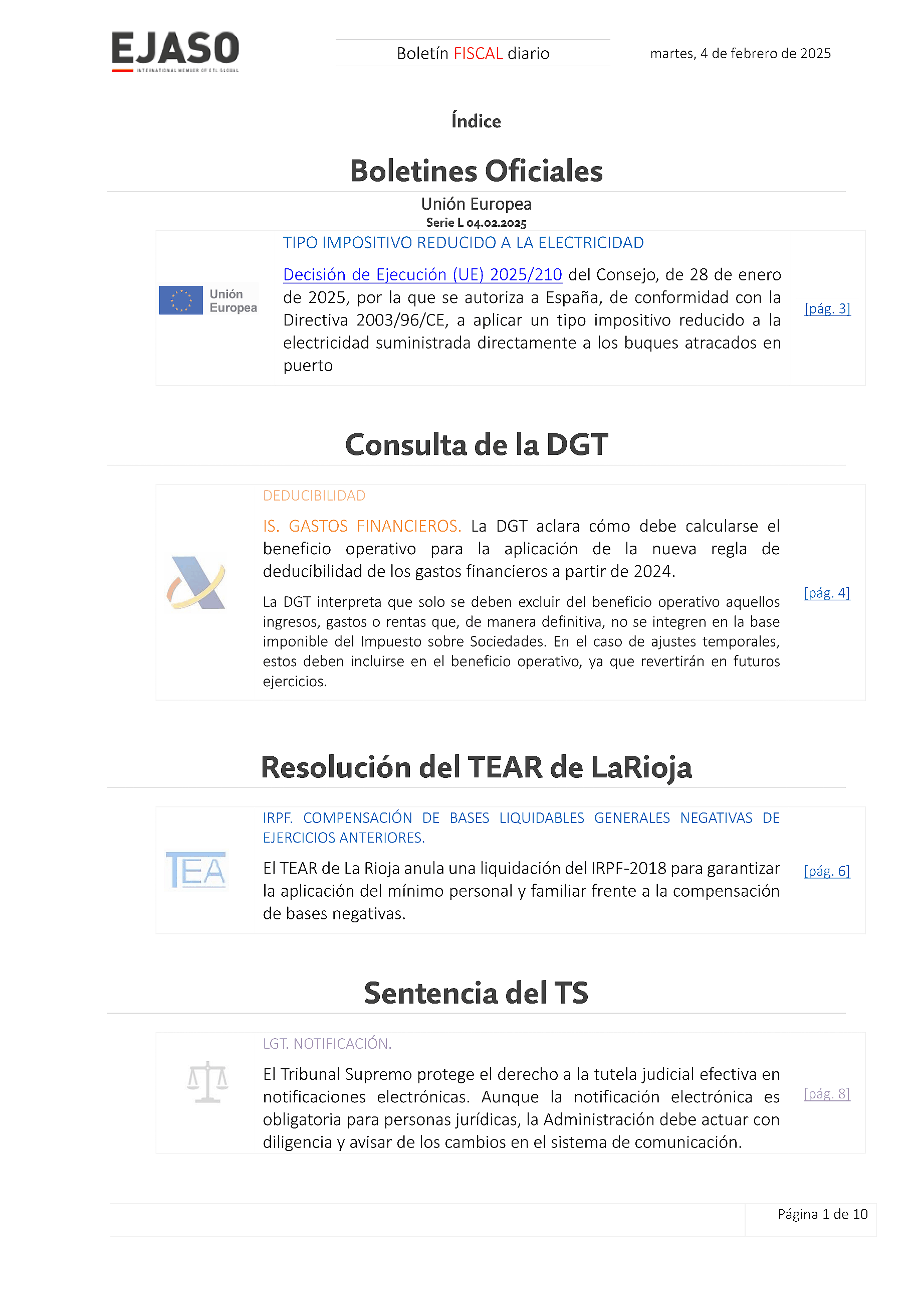 Boletín fiscal 04/02/2025