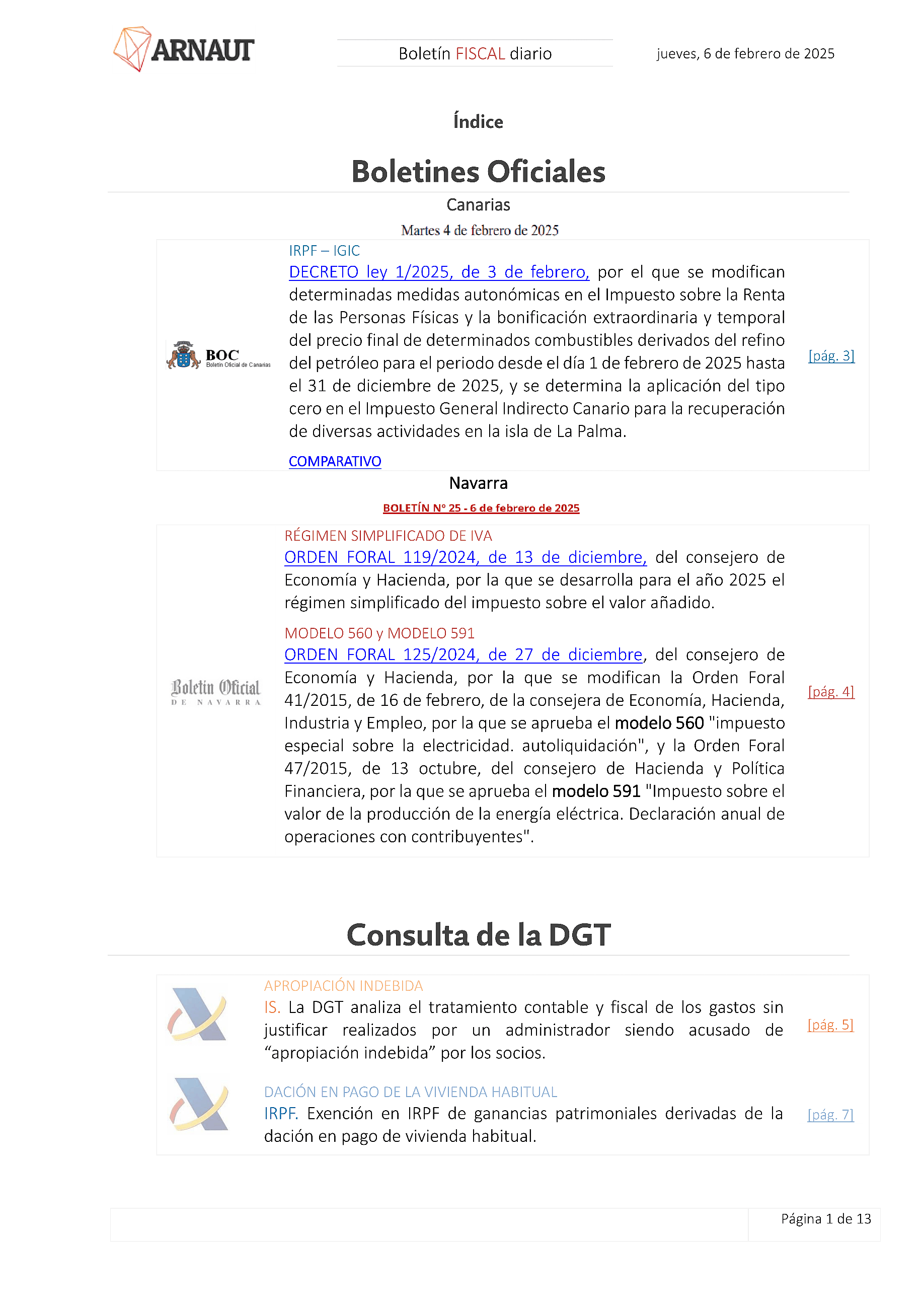 Boletín fiscal 06/02/2025