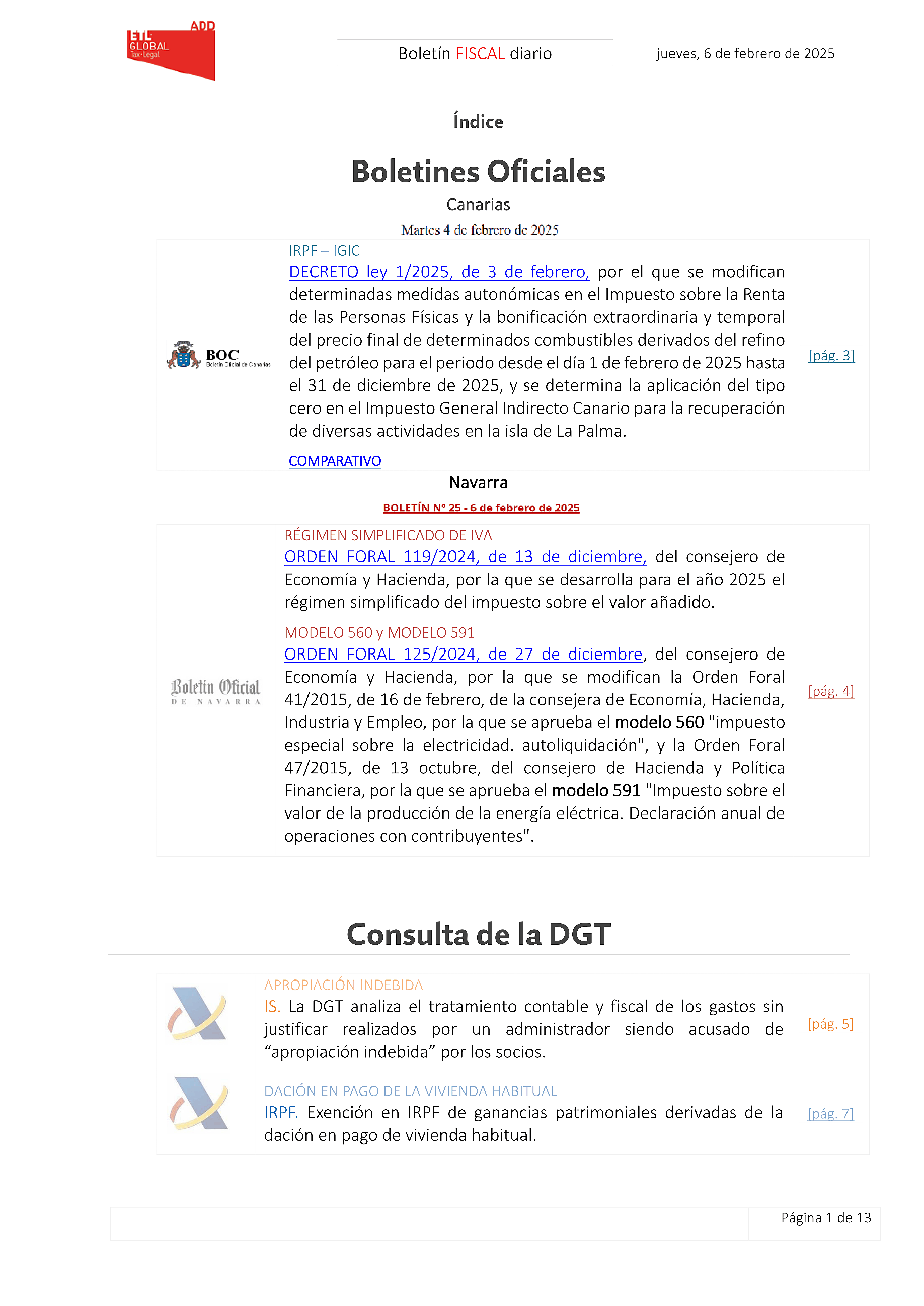 Boletín fiscal 06/02/2025