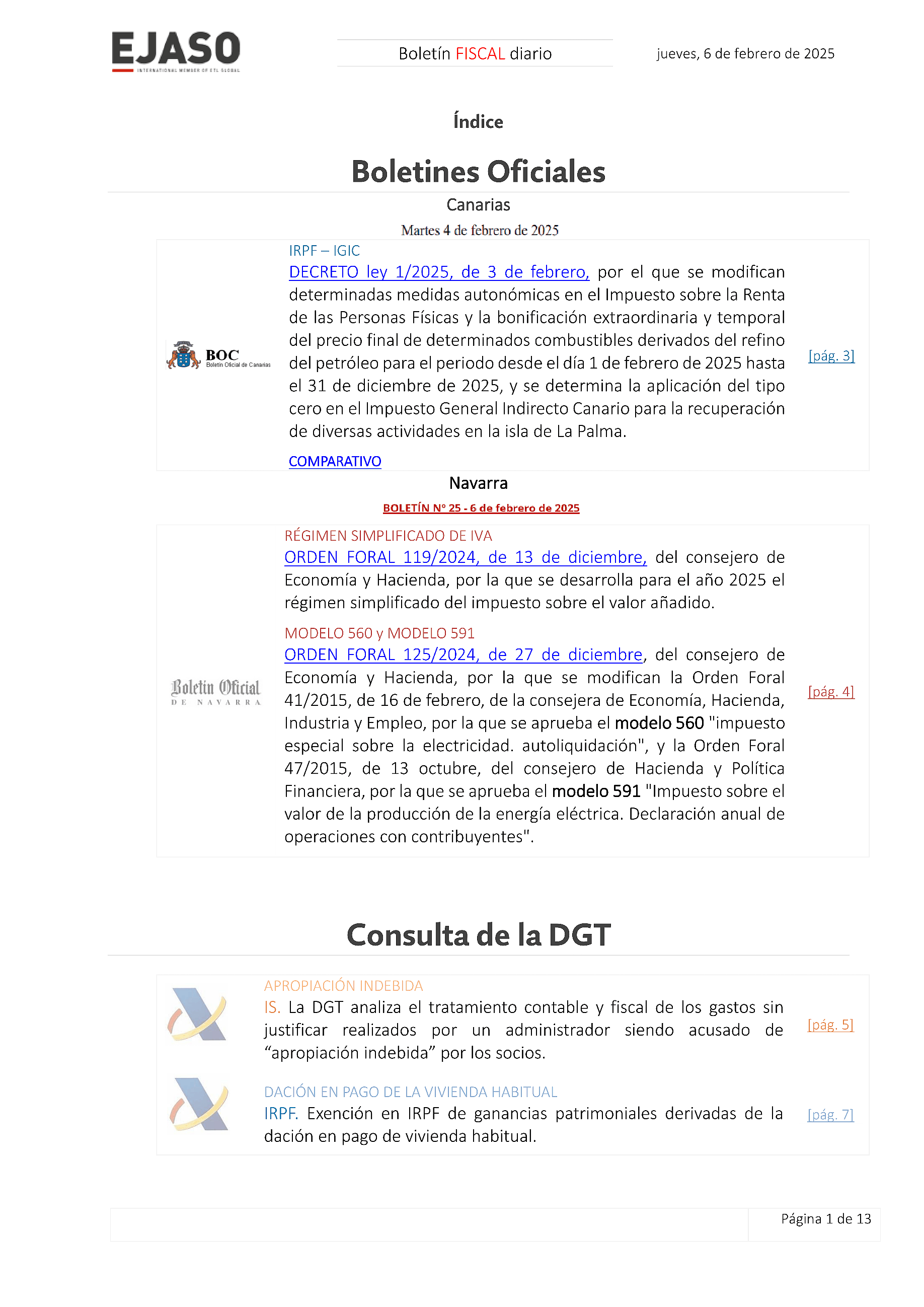 Boletín fiscal 06/02/2025