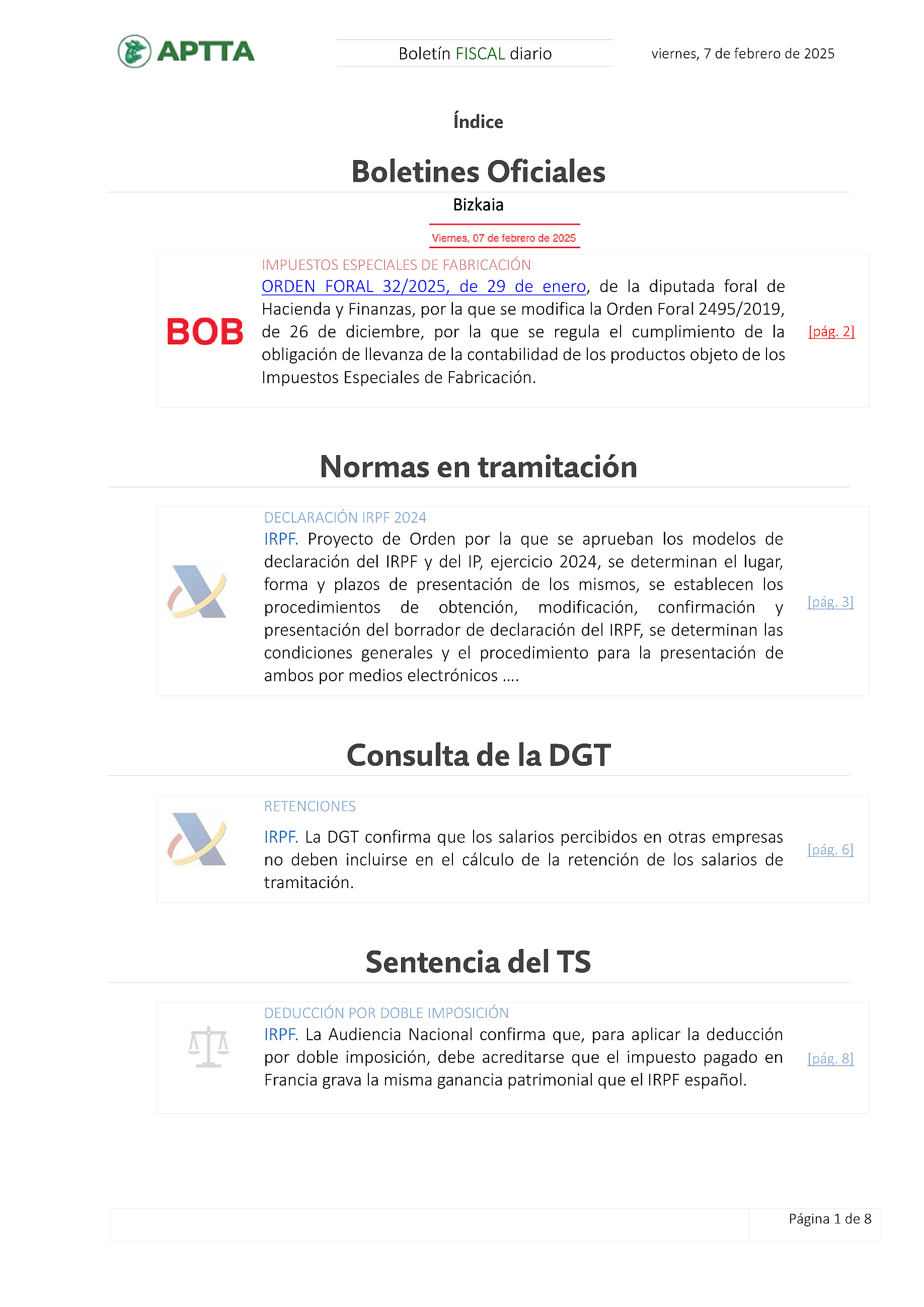 Boletín fiscal 07/02/2025