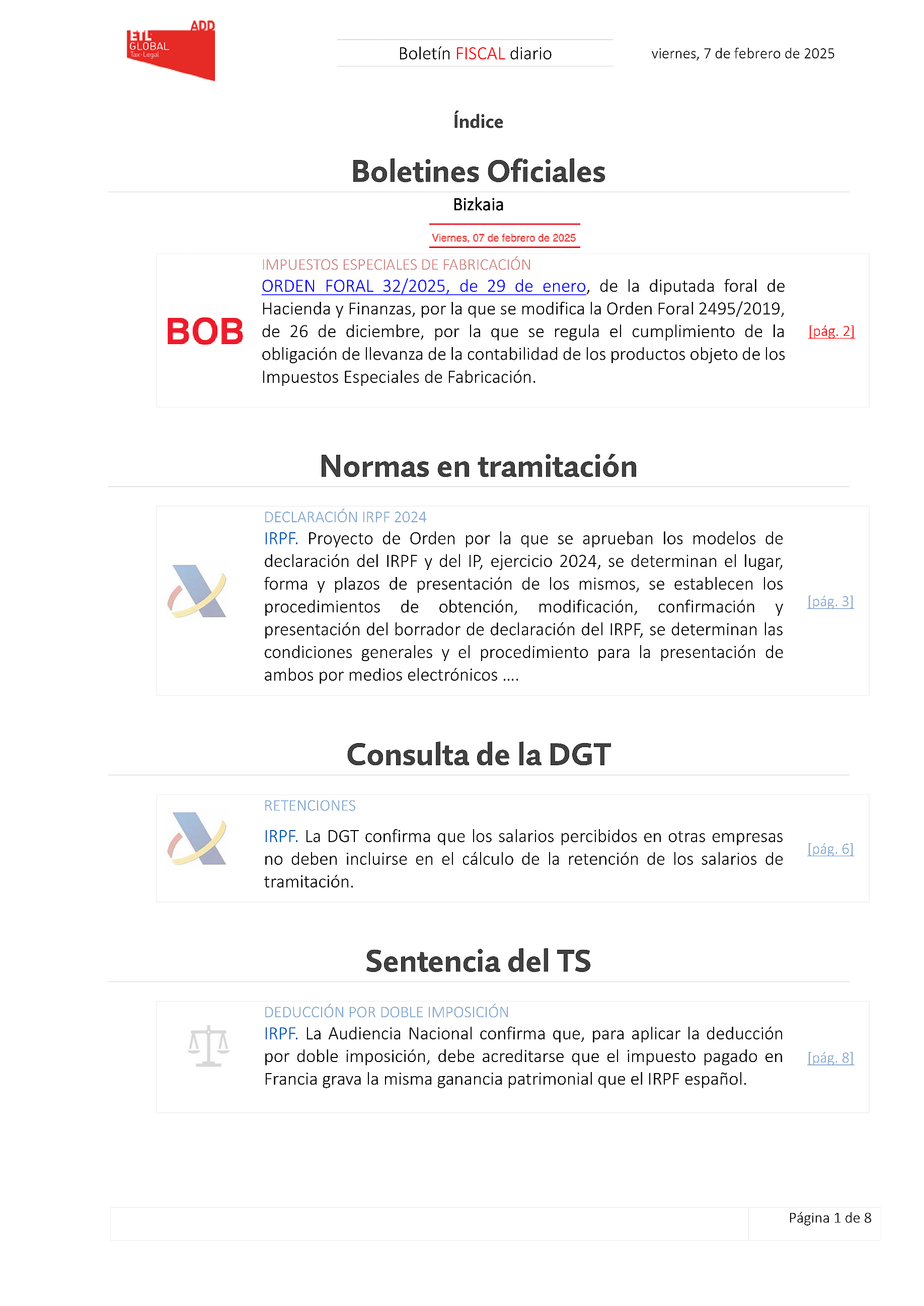 Boletín fiscal 07/02/2025