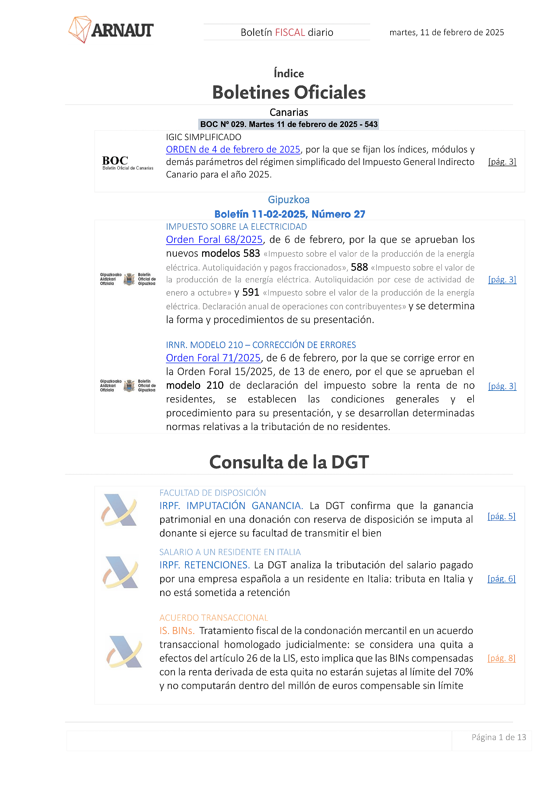 Boletín fiscal 11/02/2025