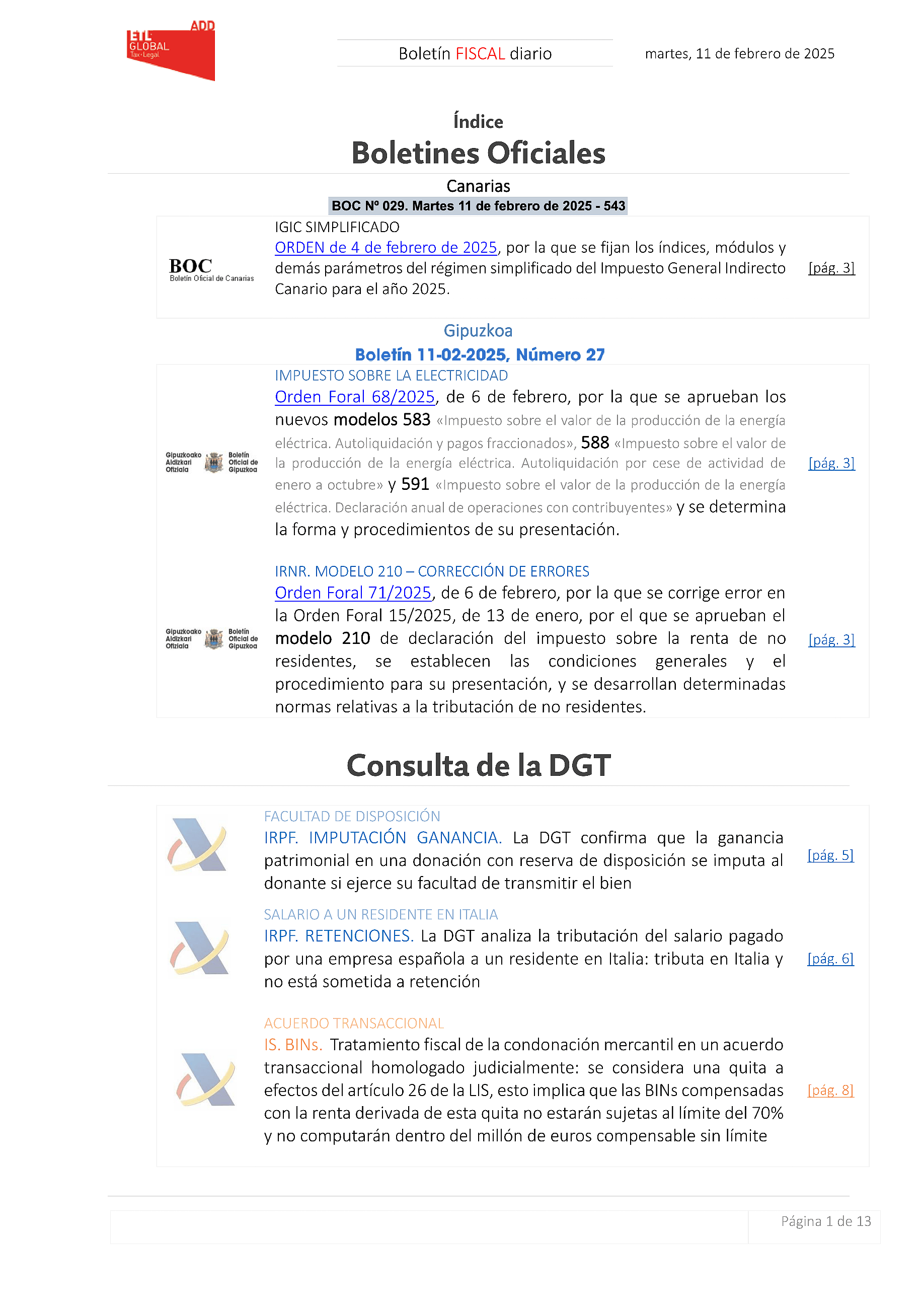 Boletín fiscal 11/02/2025