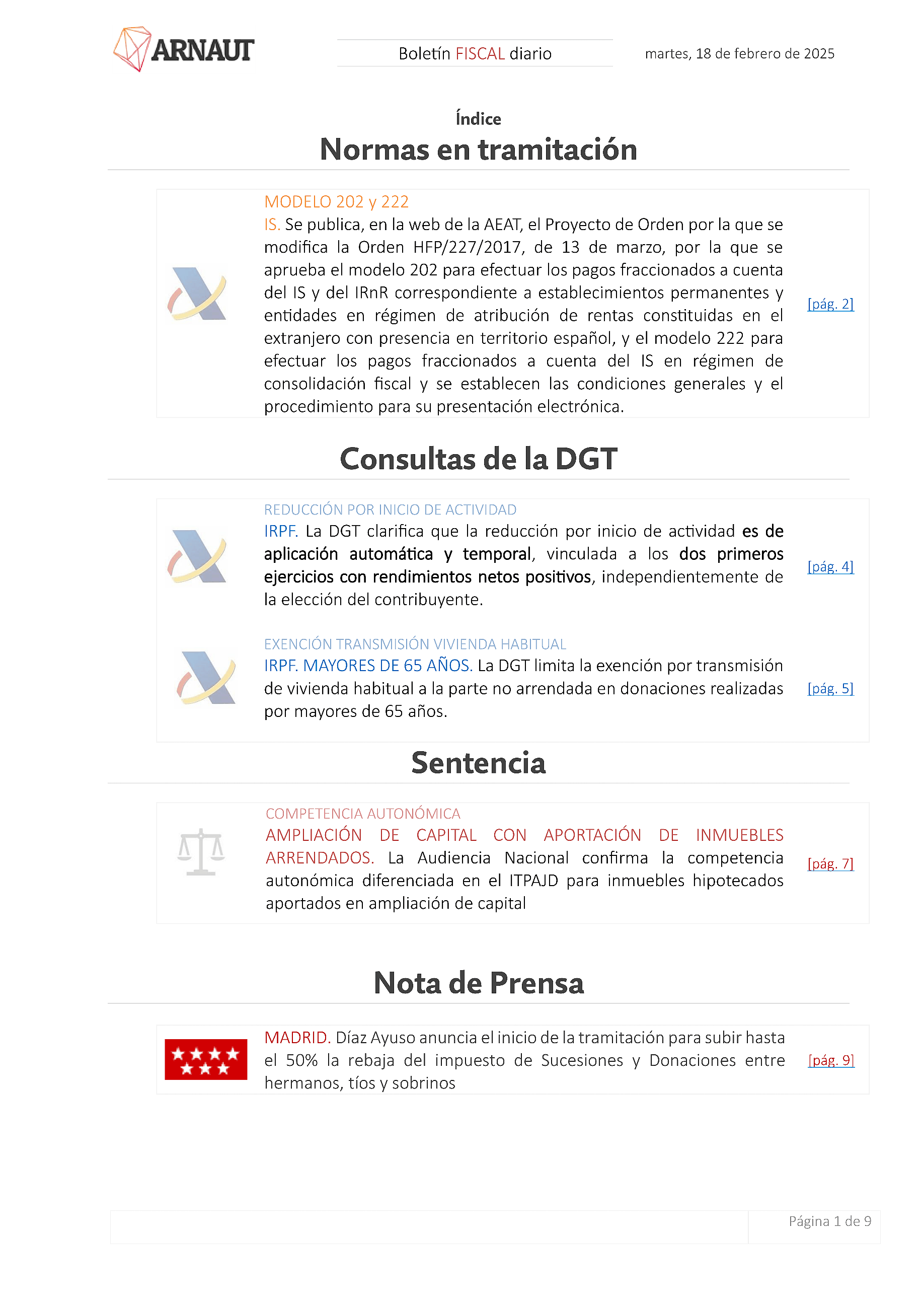 Boletín fiscal 18/02/2025