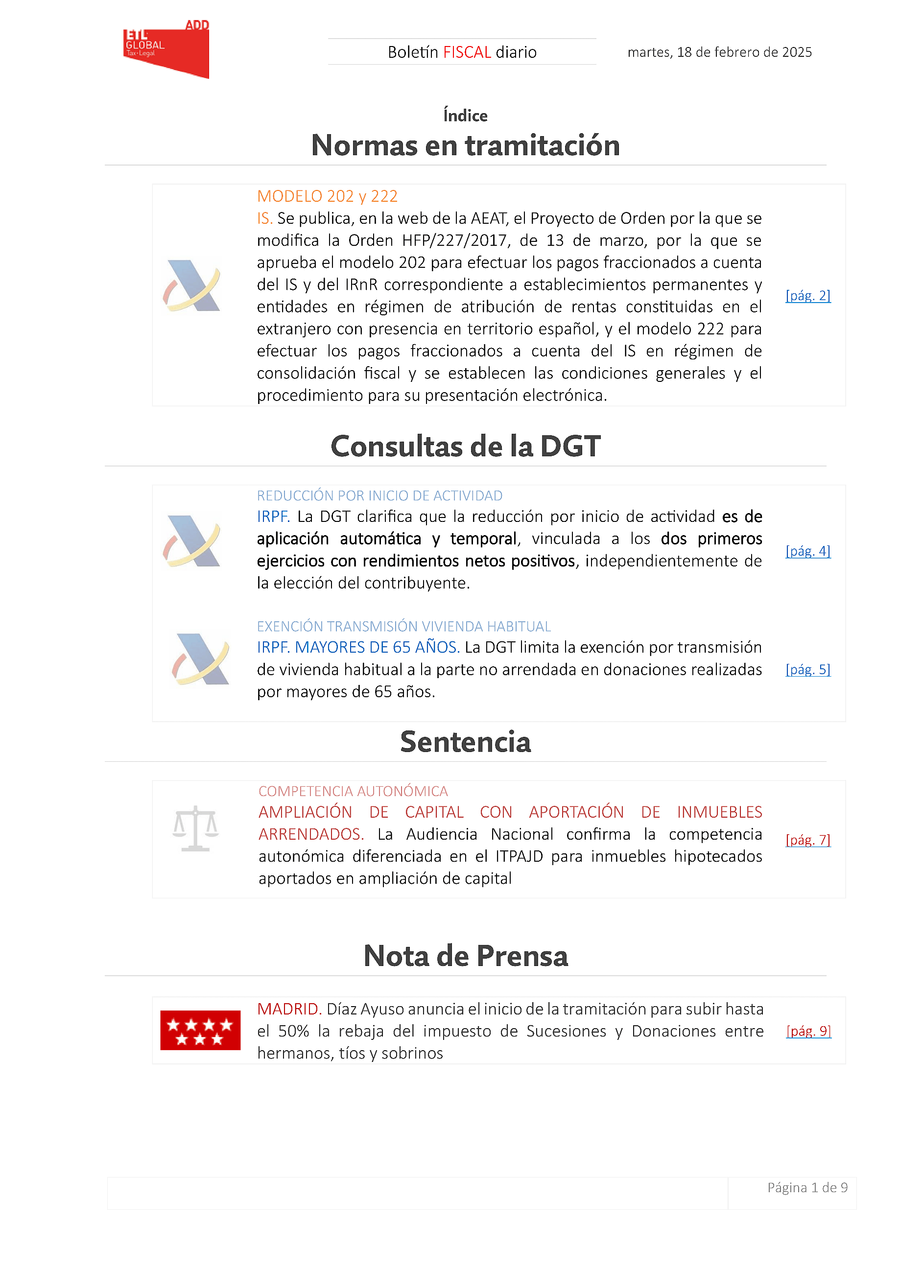 Boletín fiscal 18/02/2025