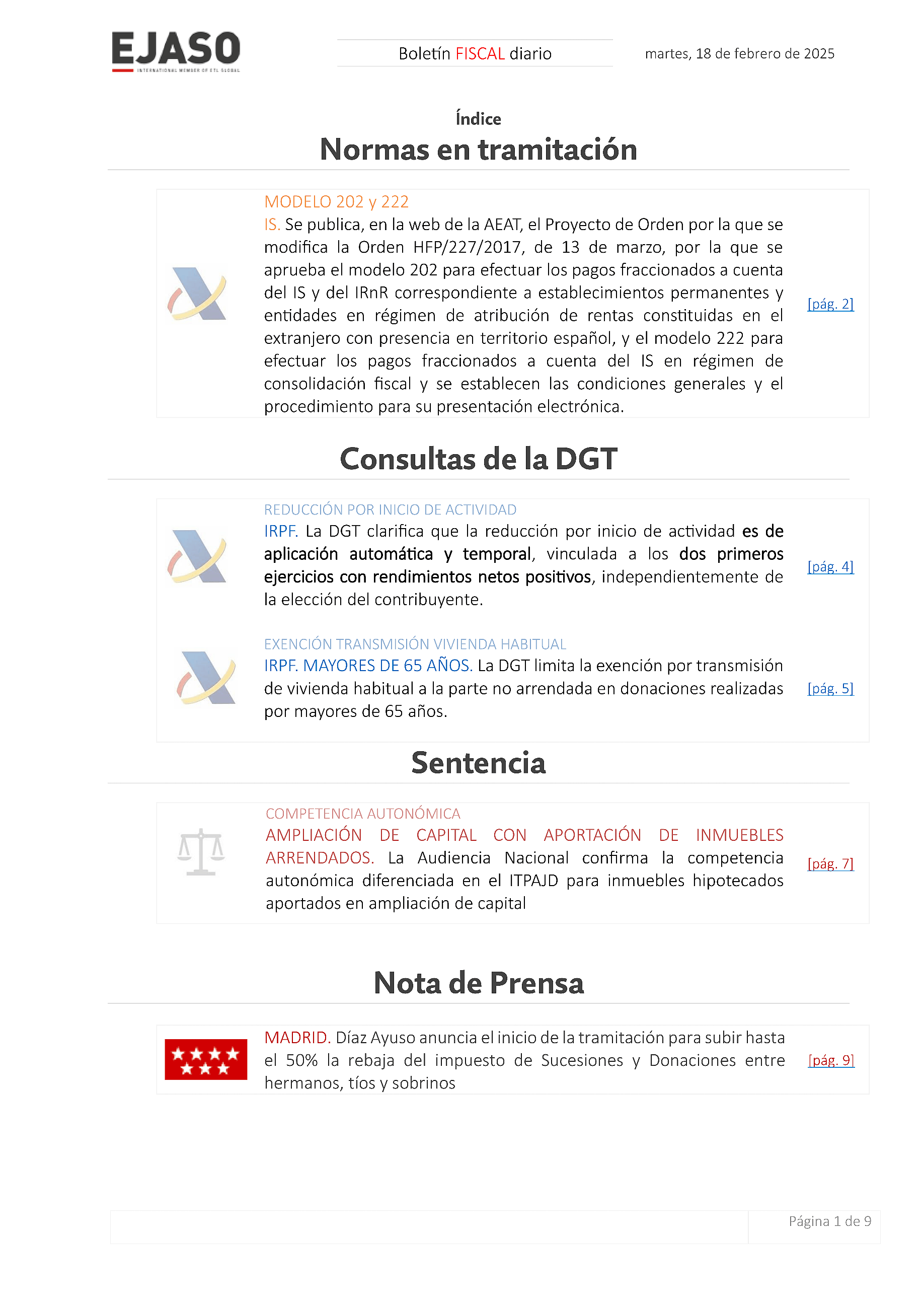 Boletín fiscal 18/02/2025