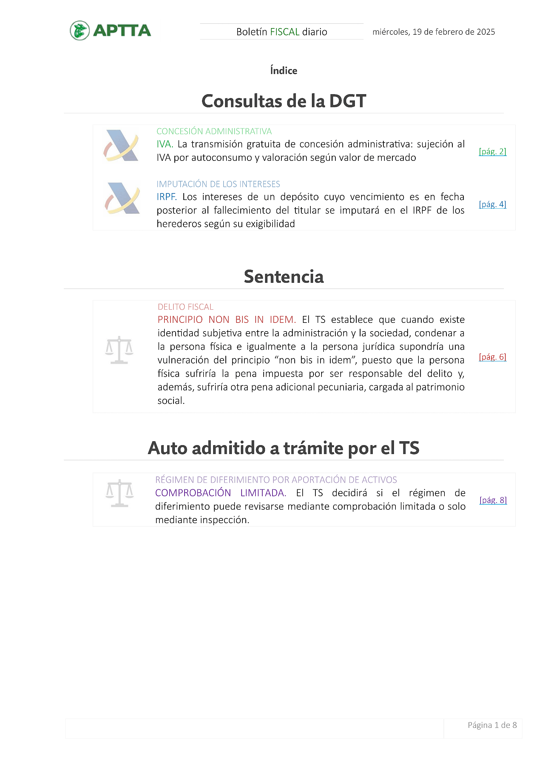 Boletín fiscal 19/02/2025