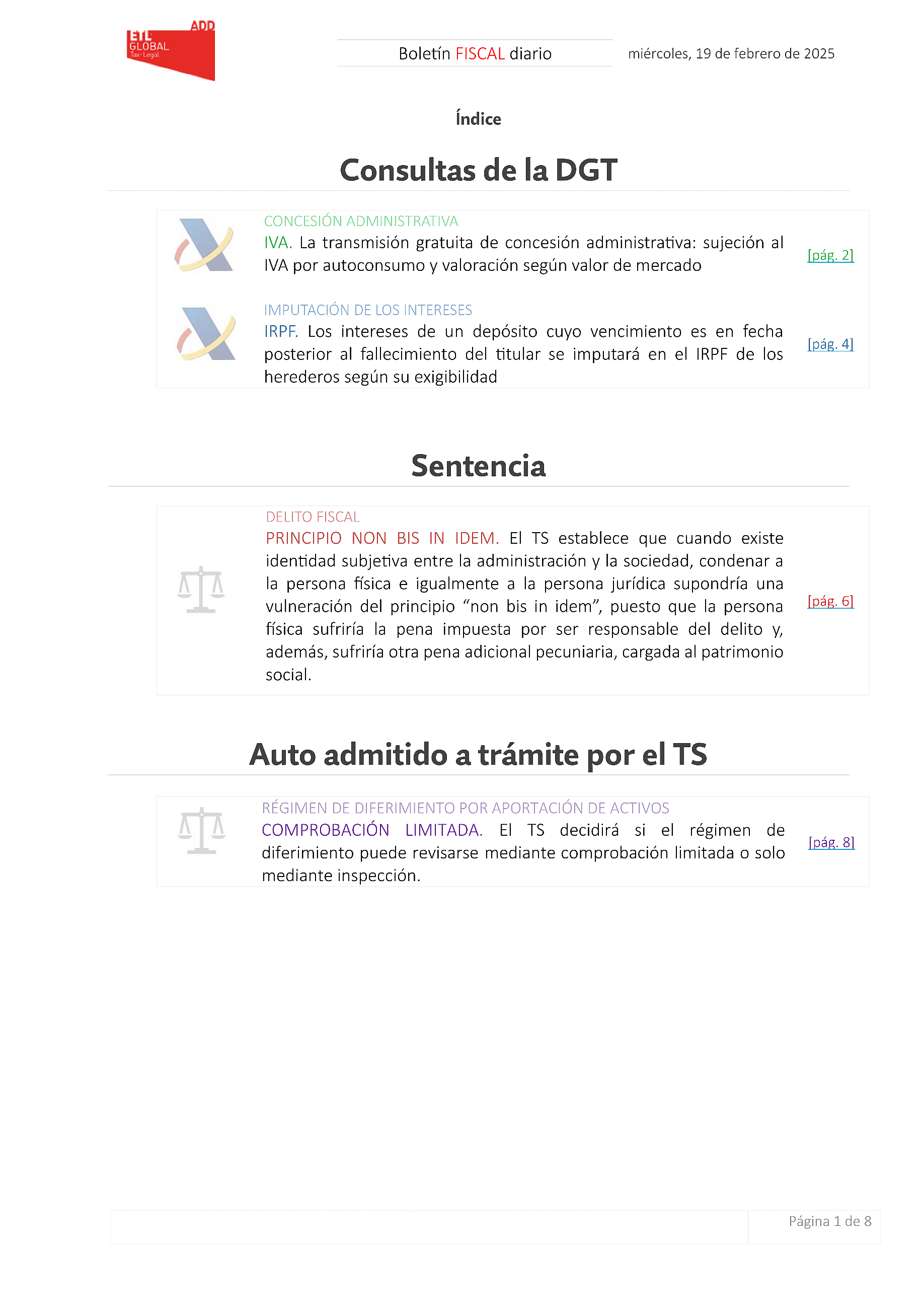 Boletín fiscal 19/02/2025
