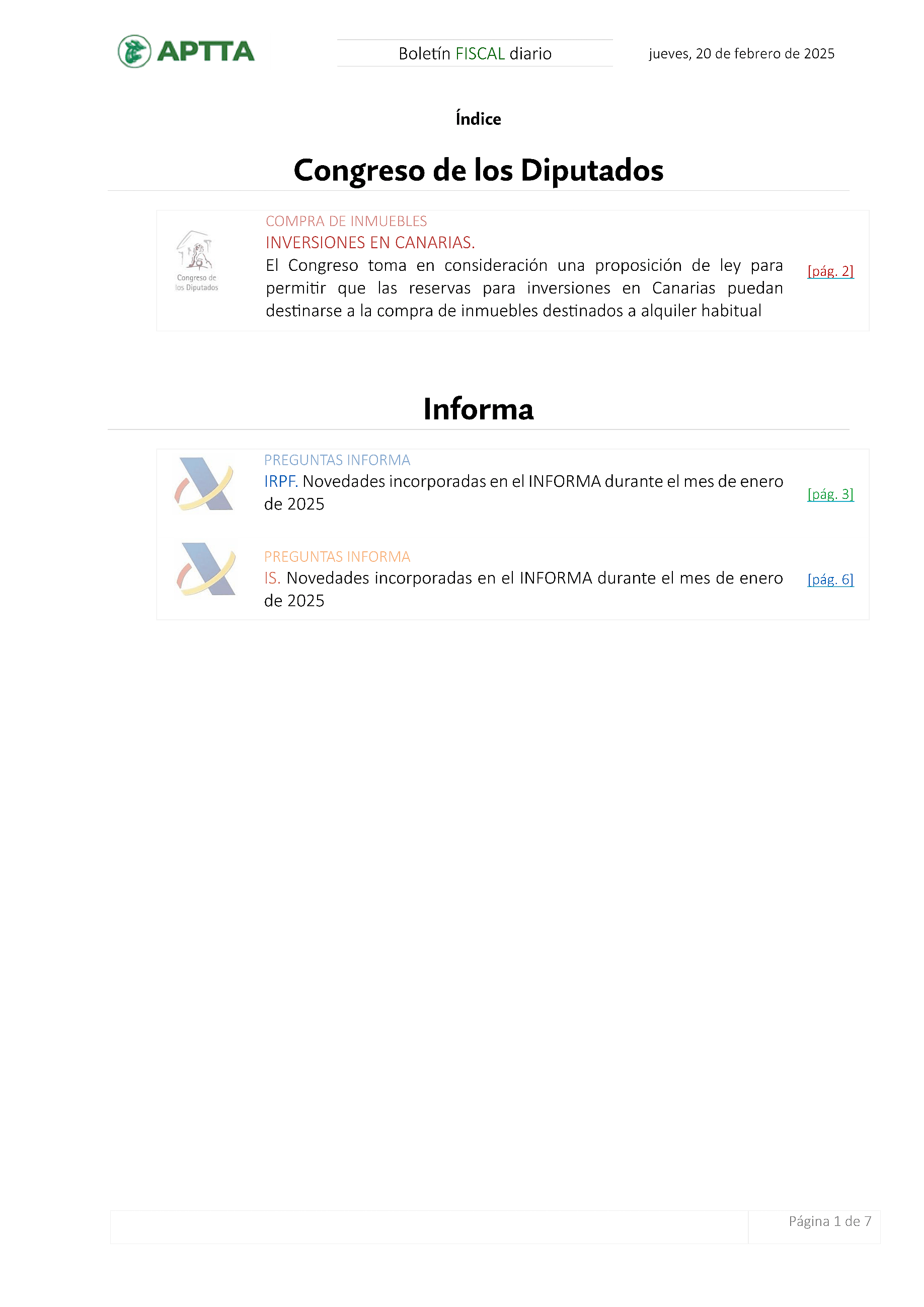 Boletín fiscal 20/02/2025