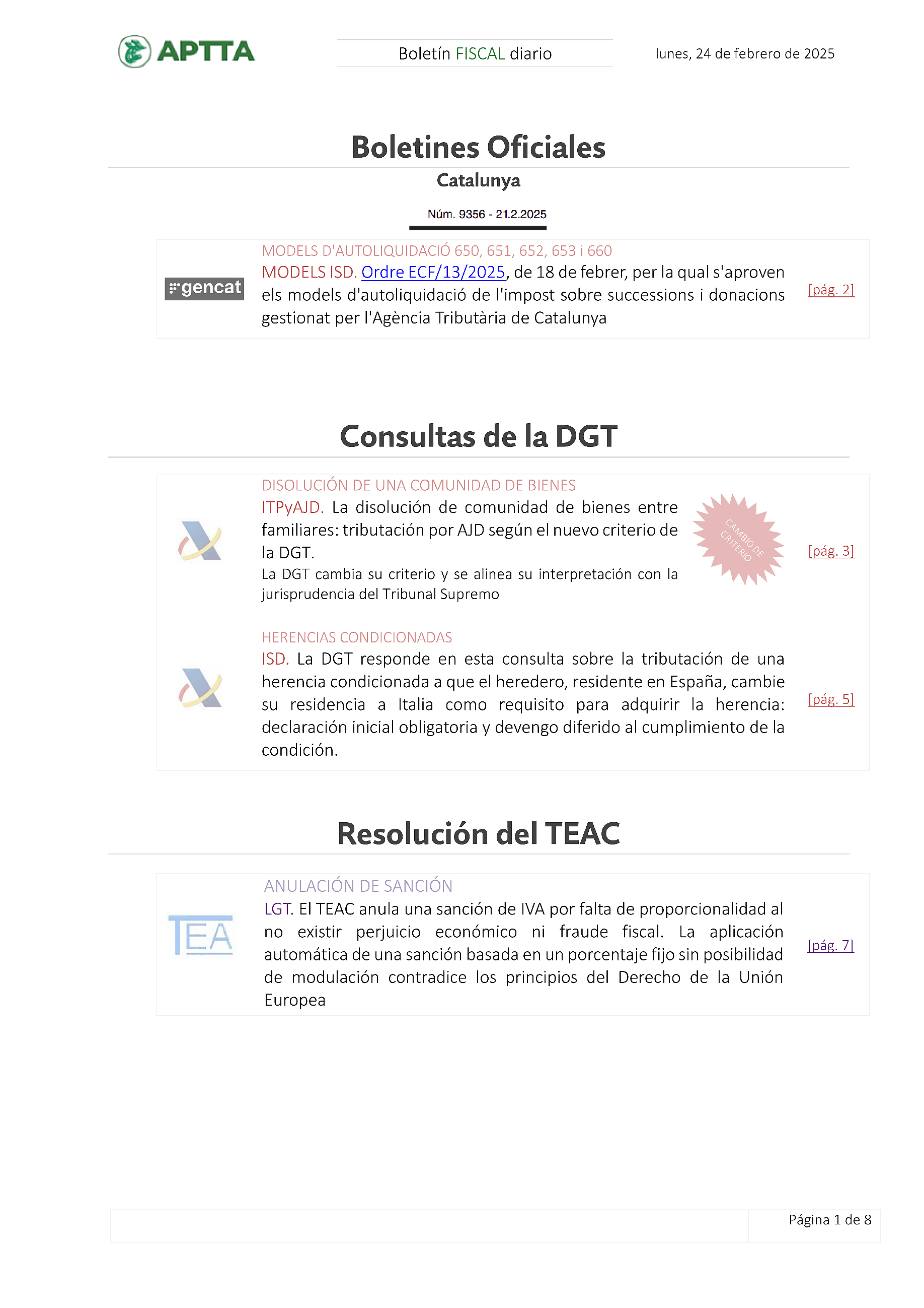 Boletín fiscal 24/02/2025