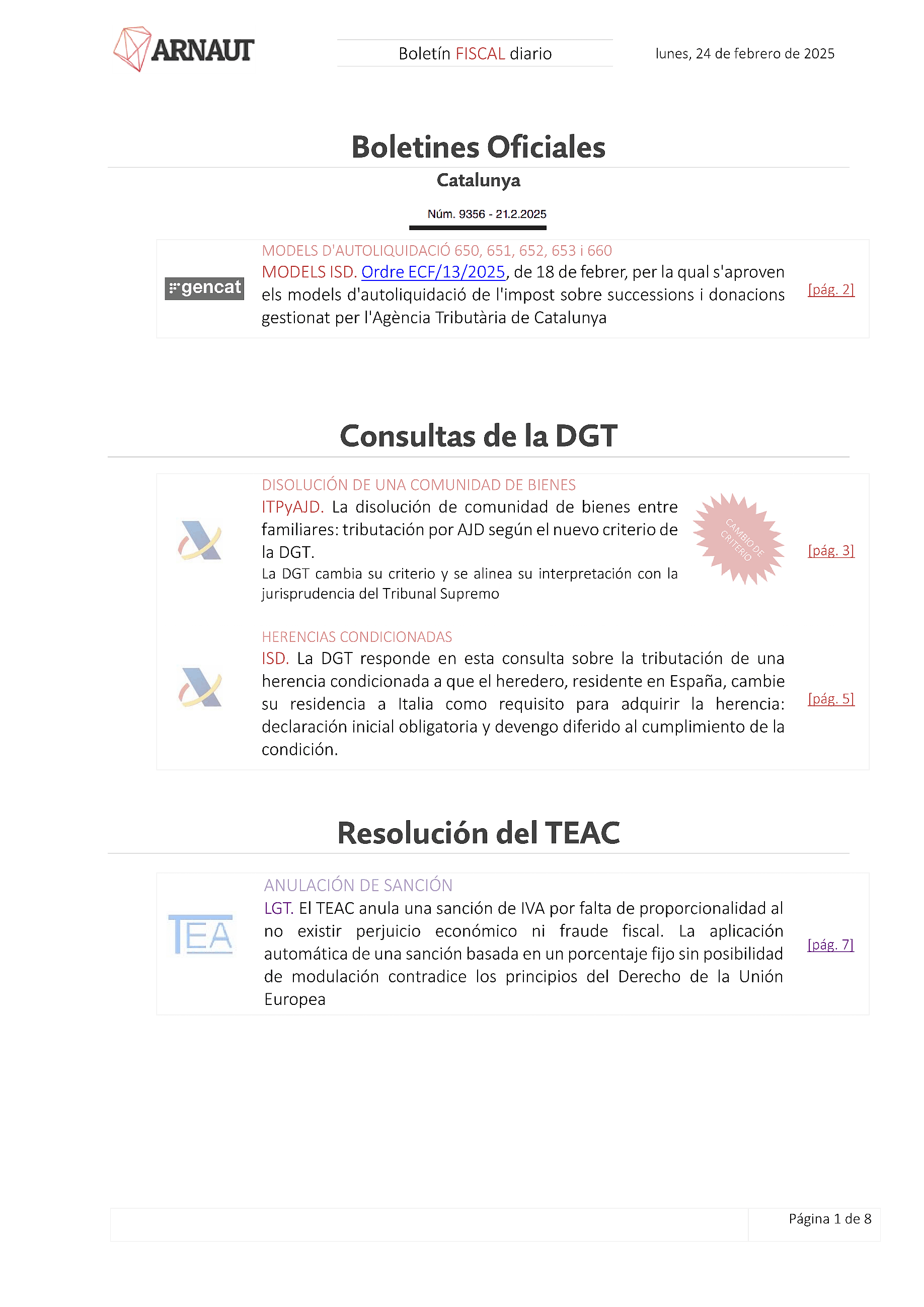Boletín fiscal 24/02/2025