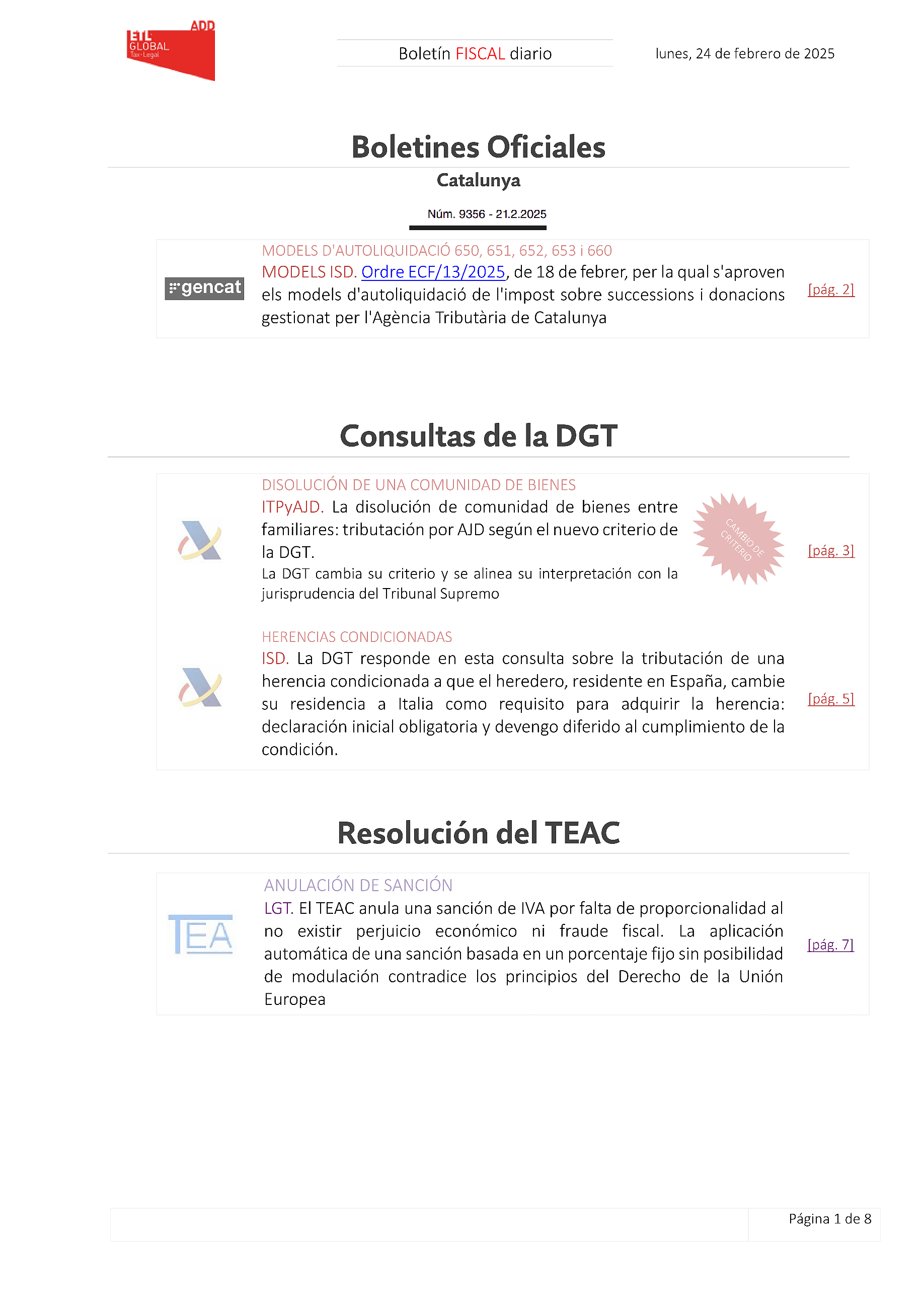 Boletín fiscal 24/02/2025