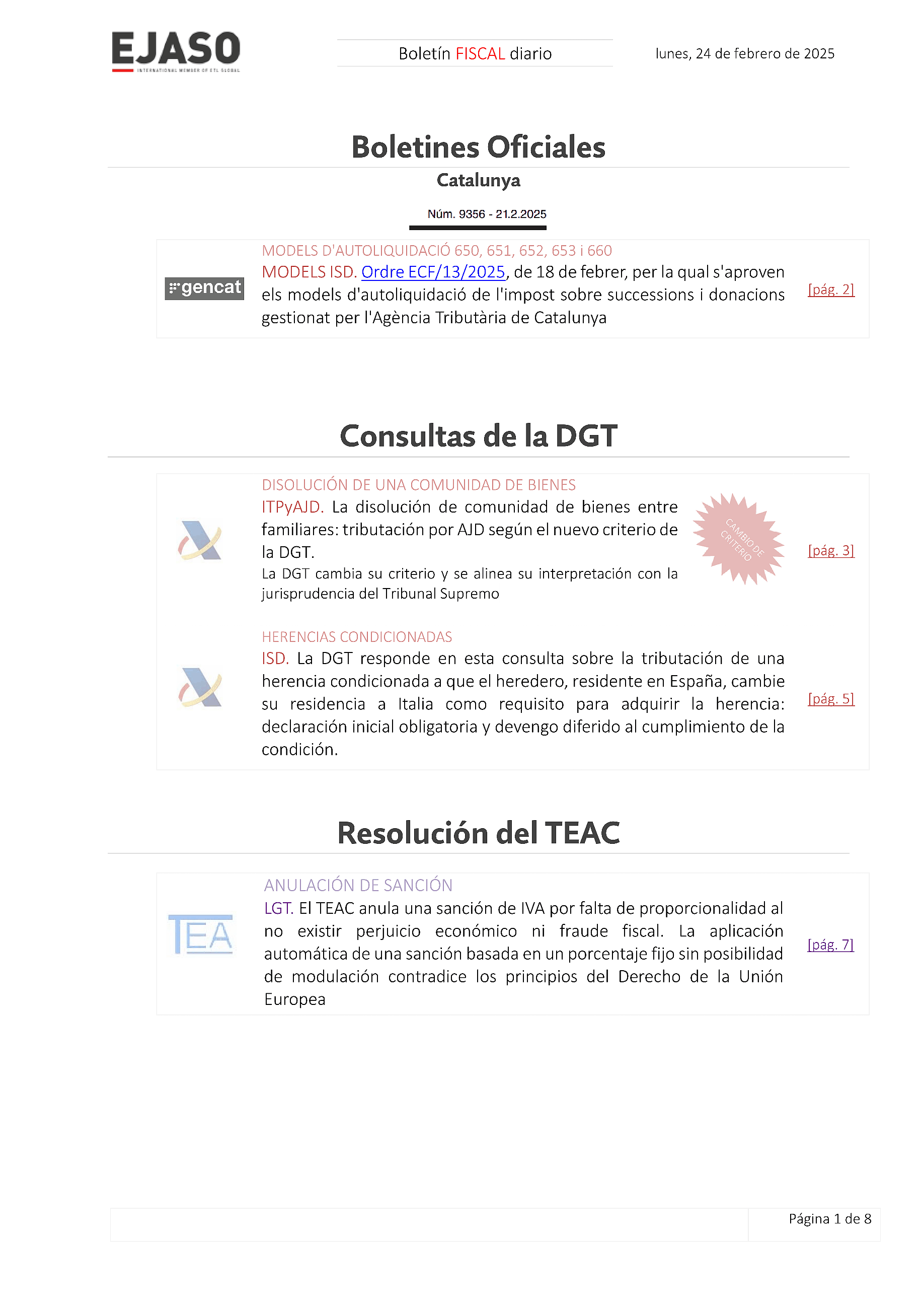 Boletín fiscal 24/02/2025