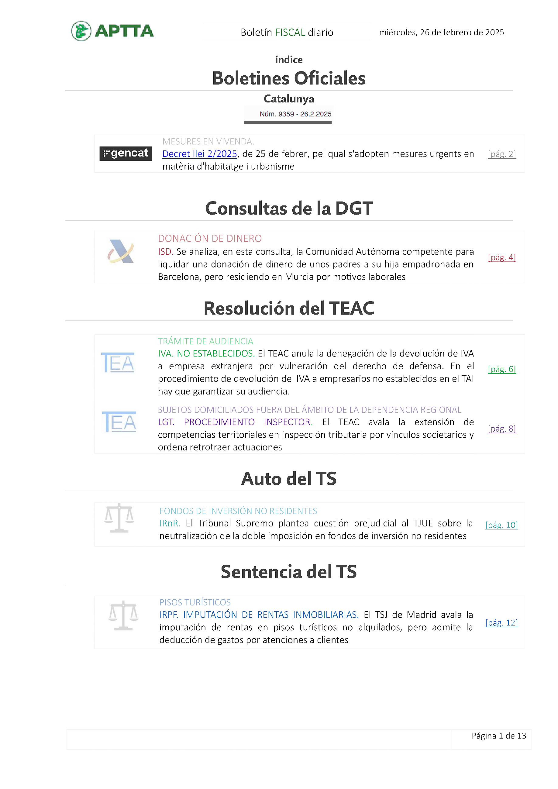 Boletín fiscal 26/02/2025