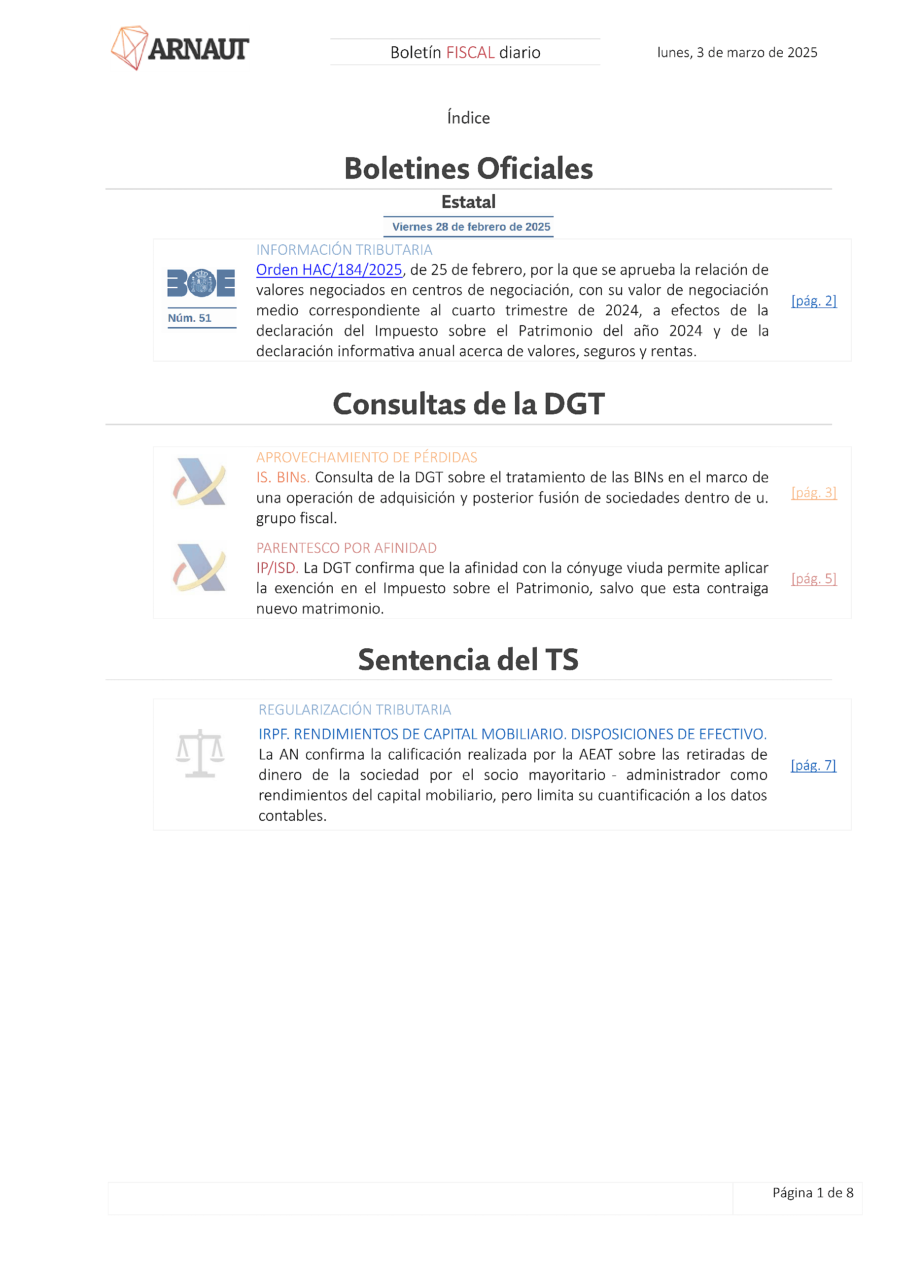 Boletín fiscal 03/03/2025