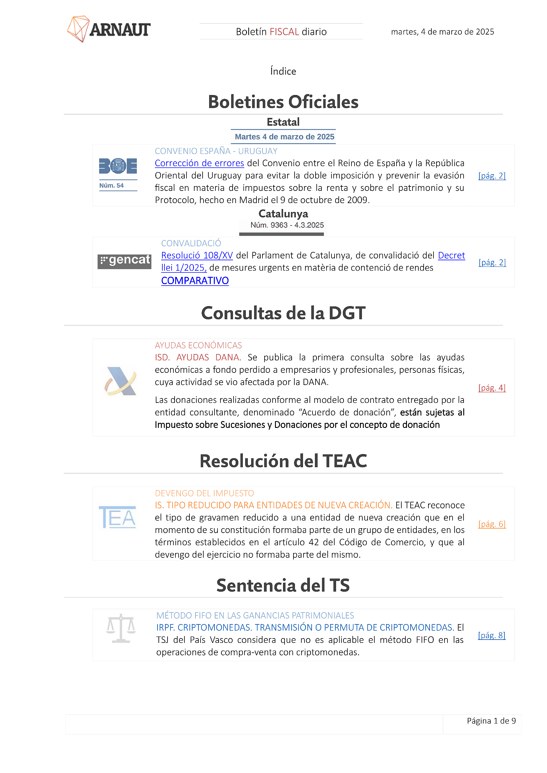 Boletín fiscal 04/03/2025