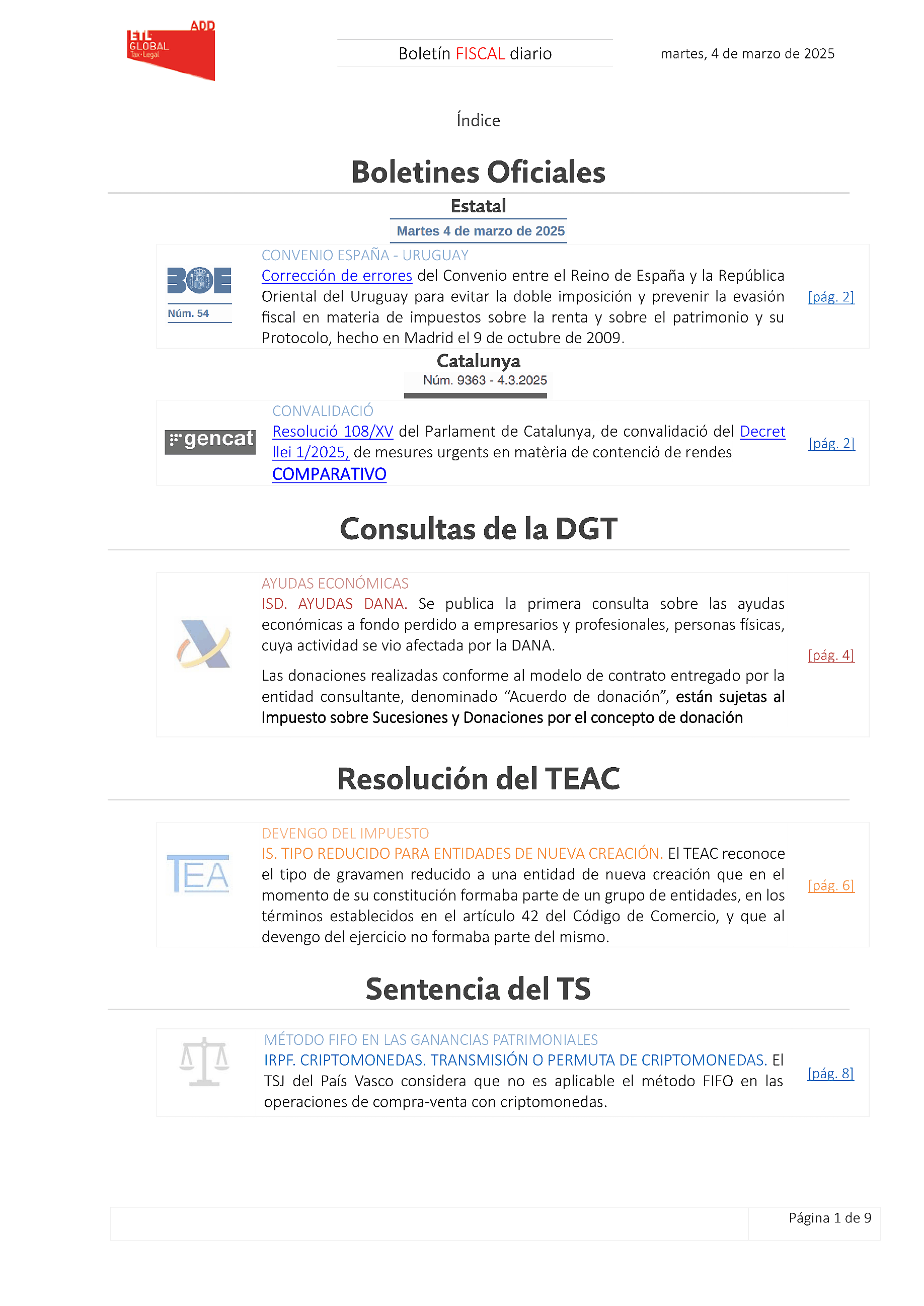 Boletín fiscal 04/03/2025