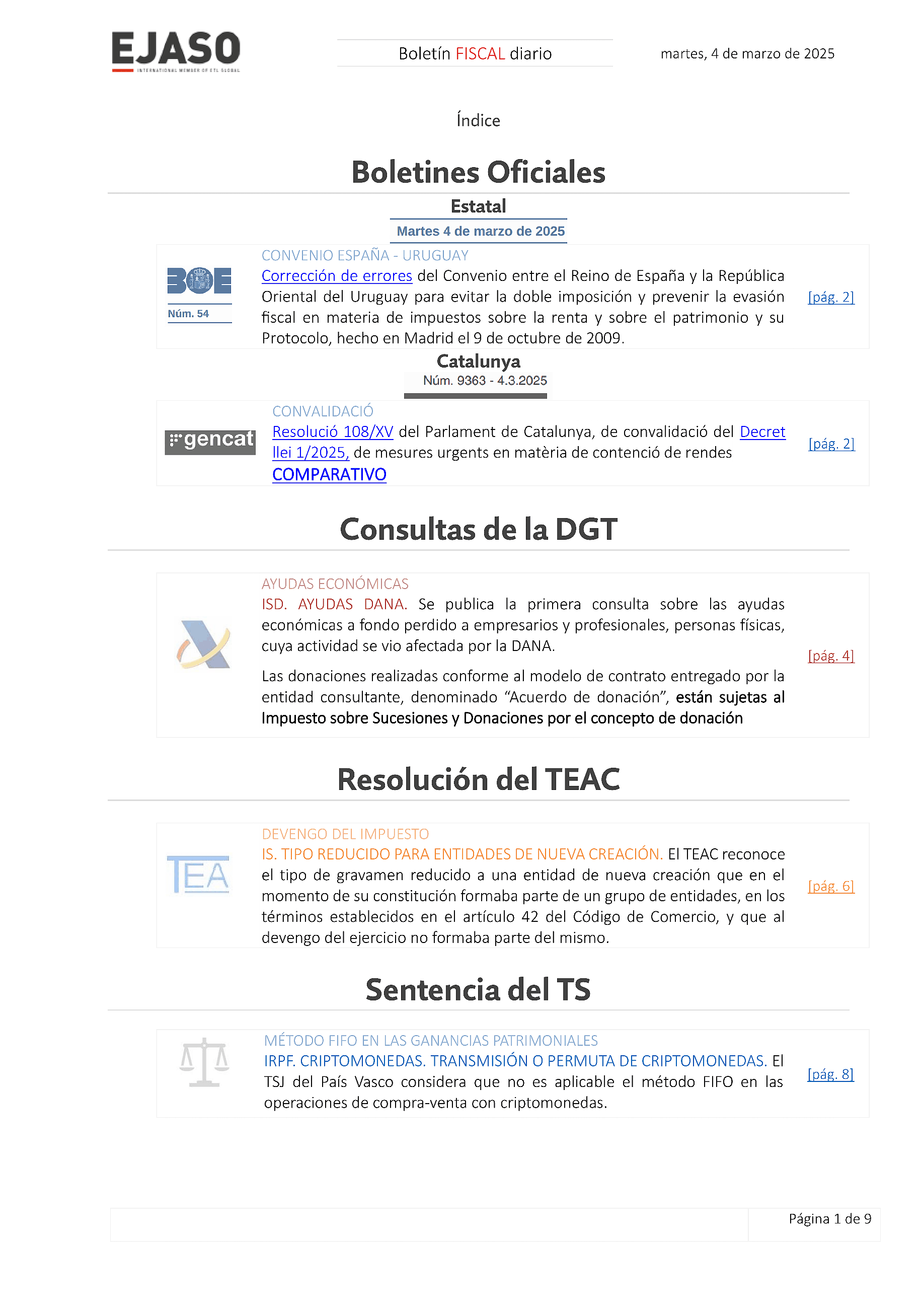 Boletín fiscal 04/03/2025