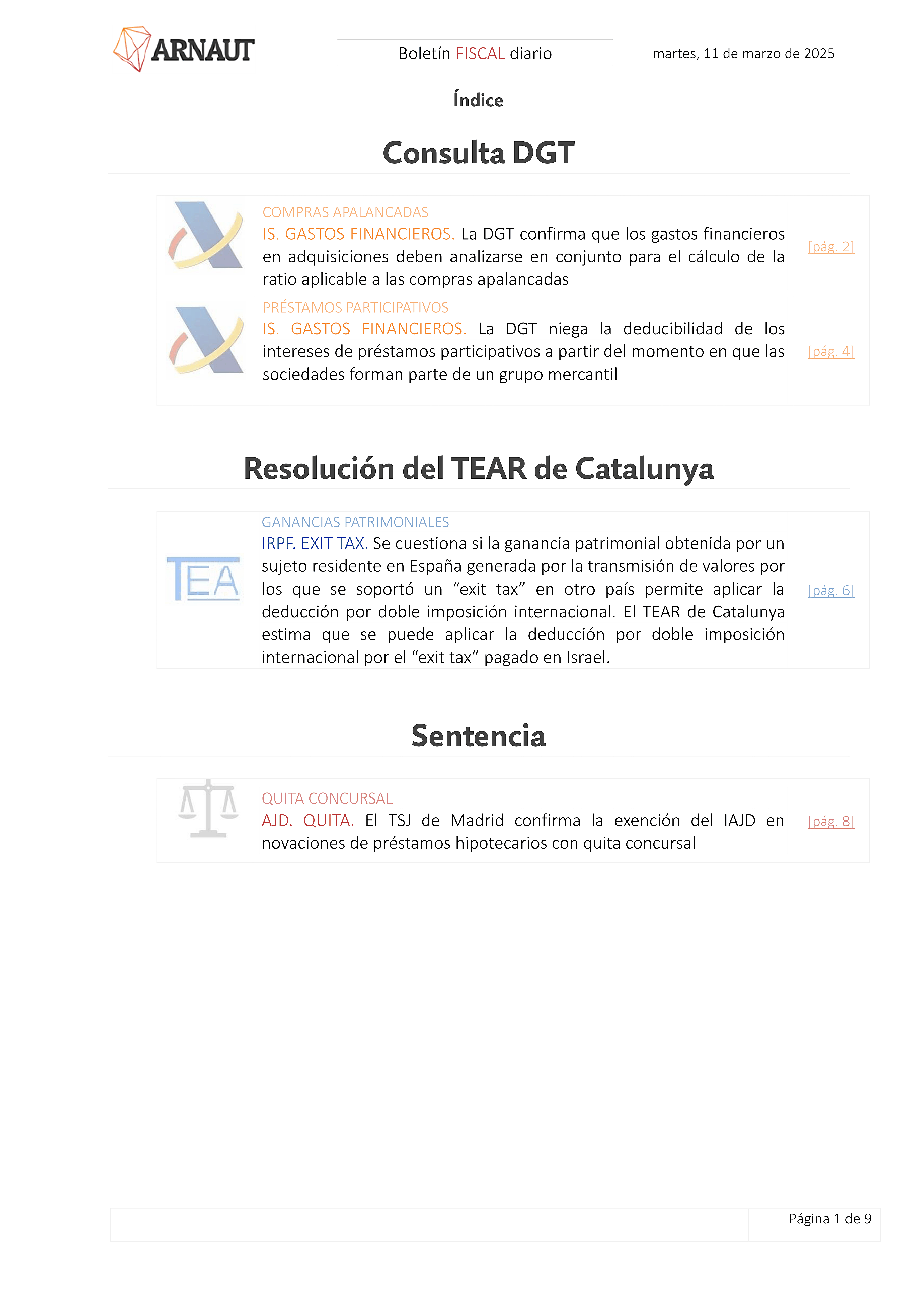 Boletín fiscal 11/03/2025