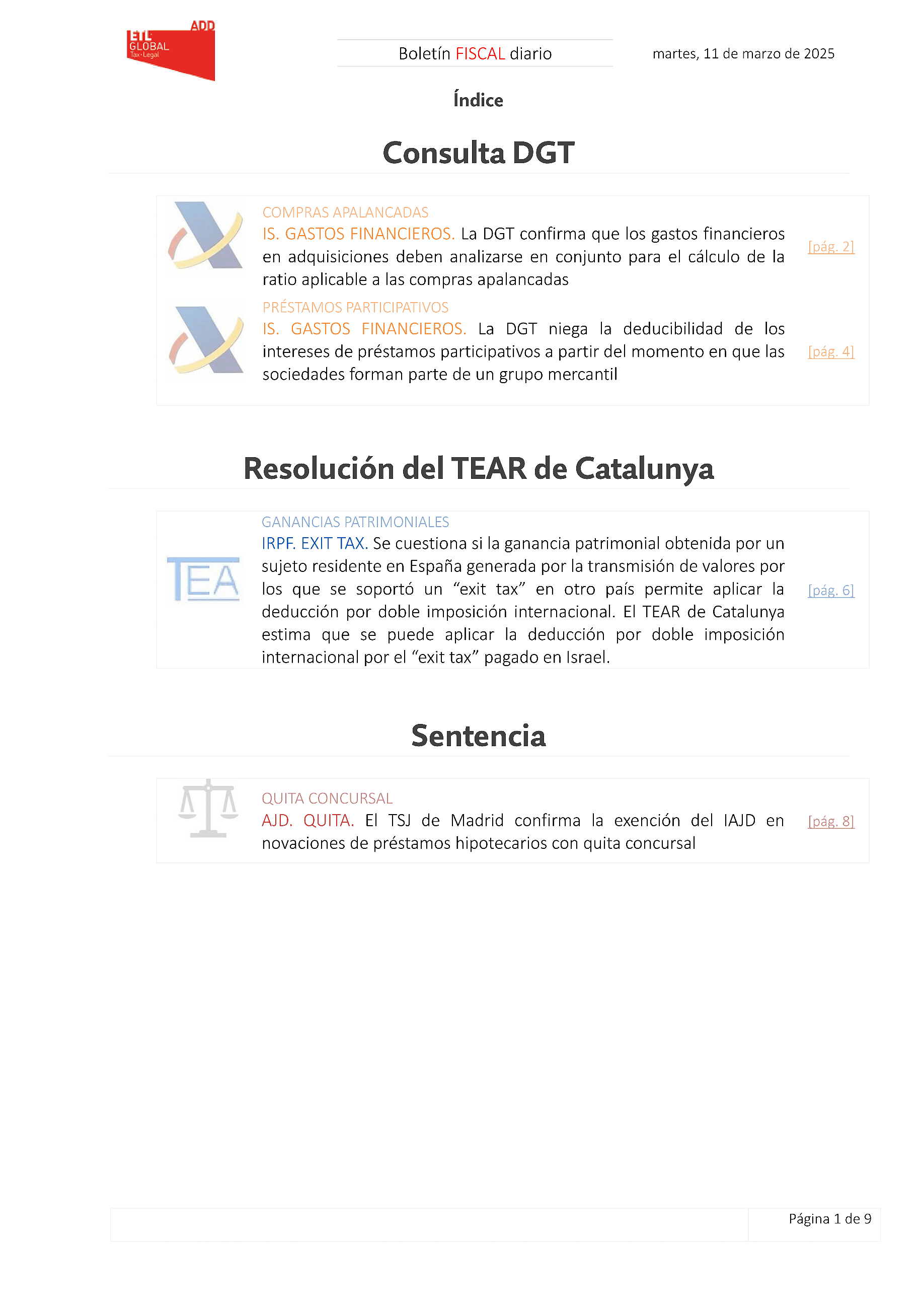 Boletín fiscal 11/03/2025