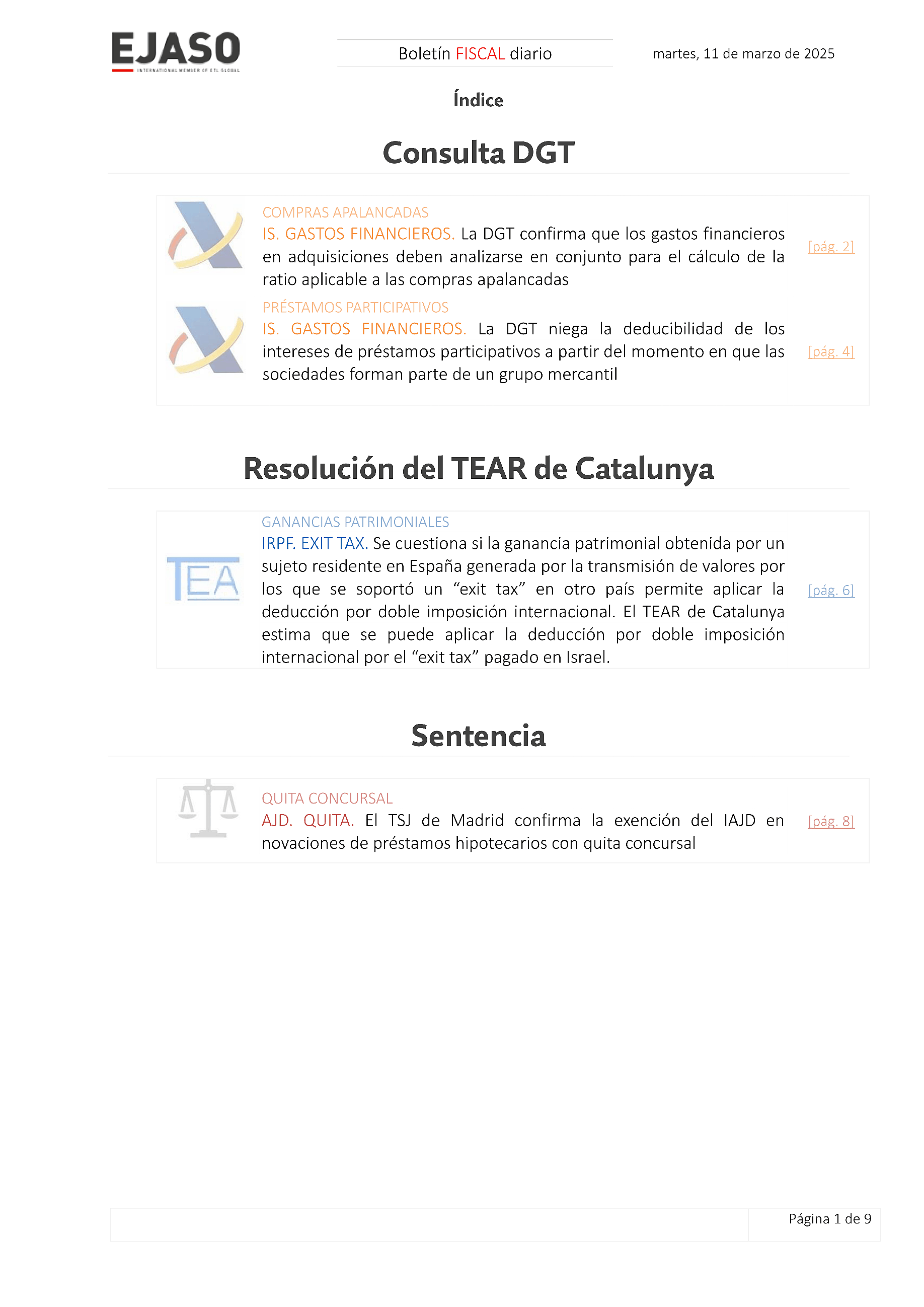 Boletín fiscal 11/03/2025