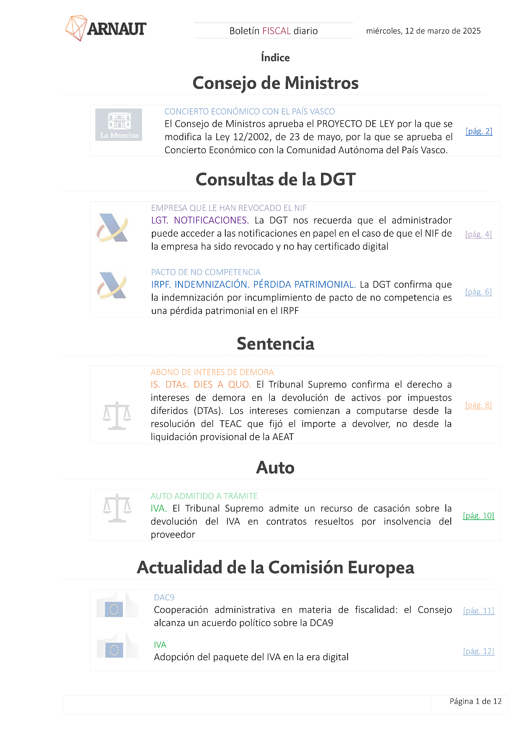 Boletín fiscal 12/03/2025