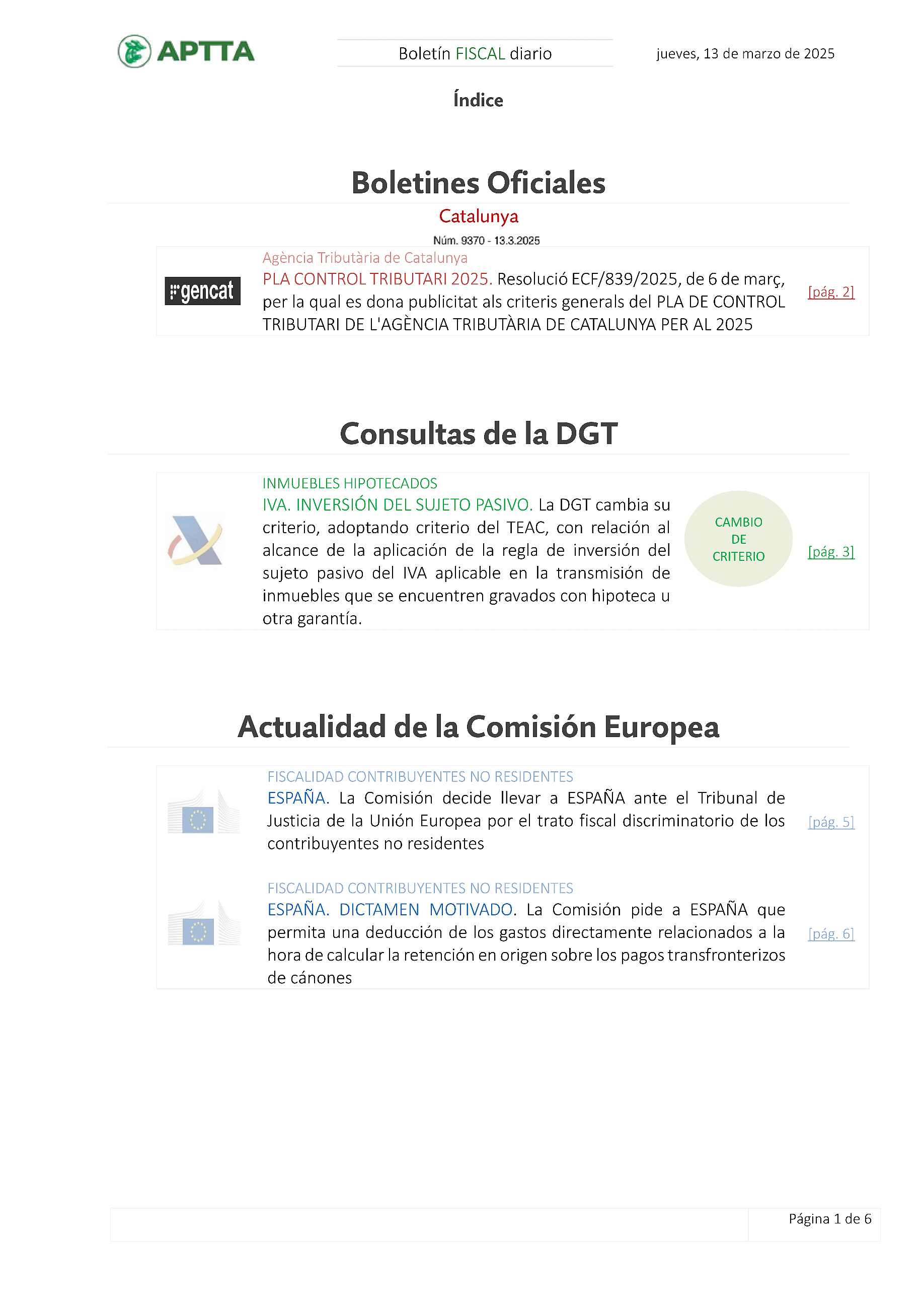 Boletín fiscal 13/03/2025