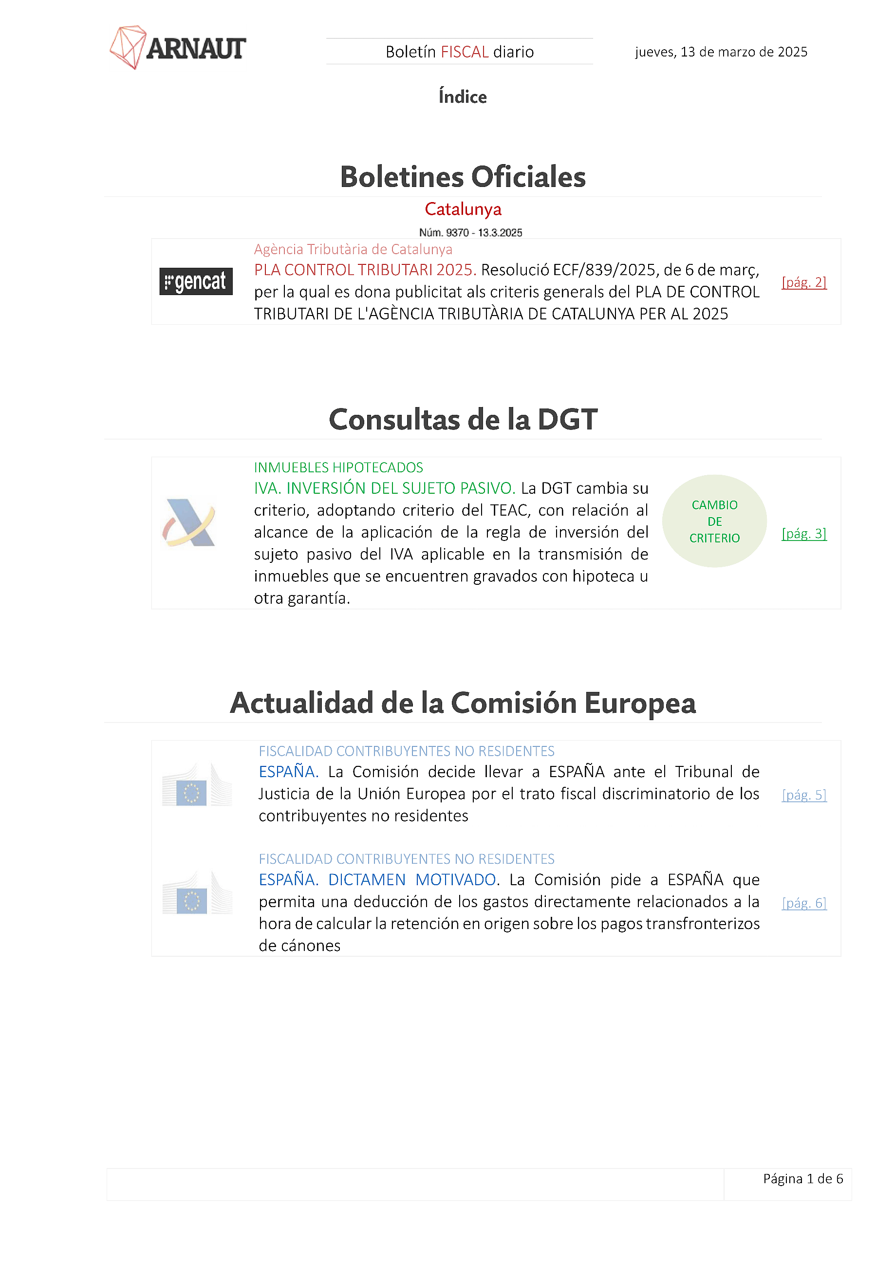 Boletín fiscal 13/03/2025
