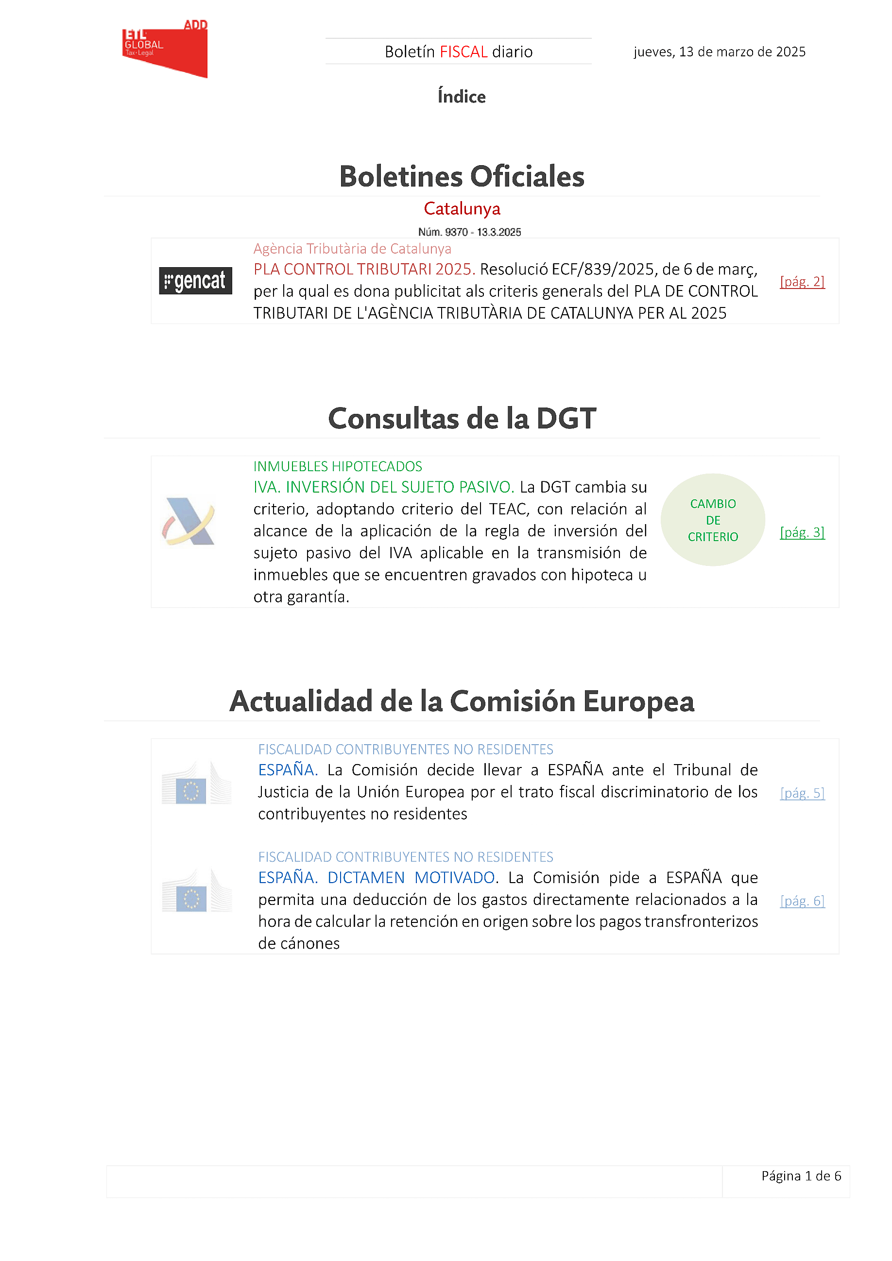 Boletín fiscal 13/03/2025