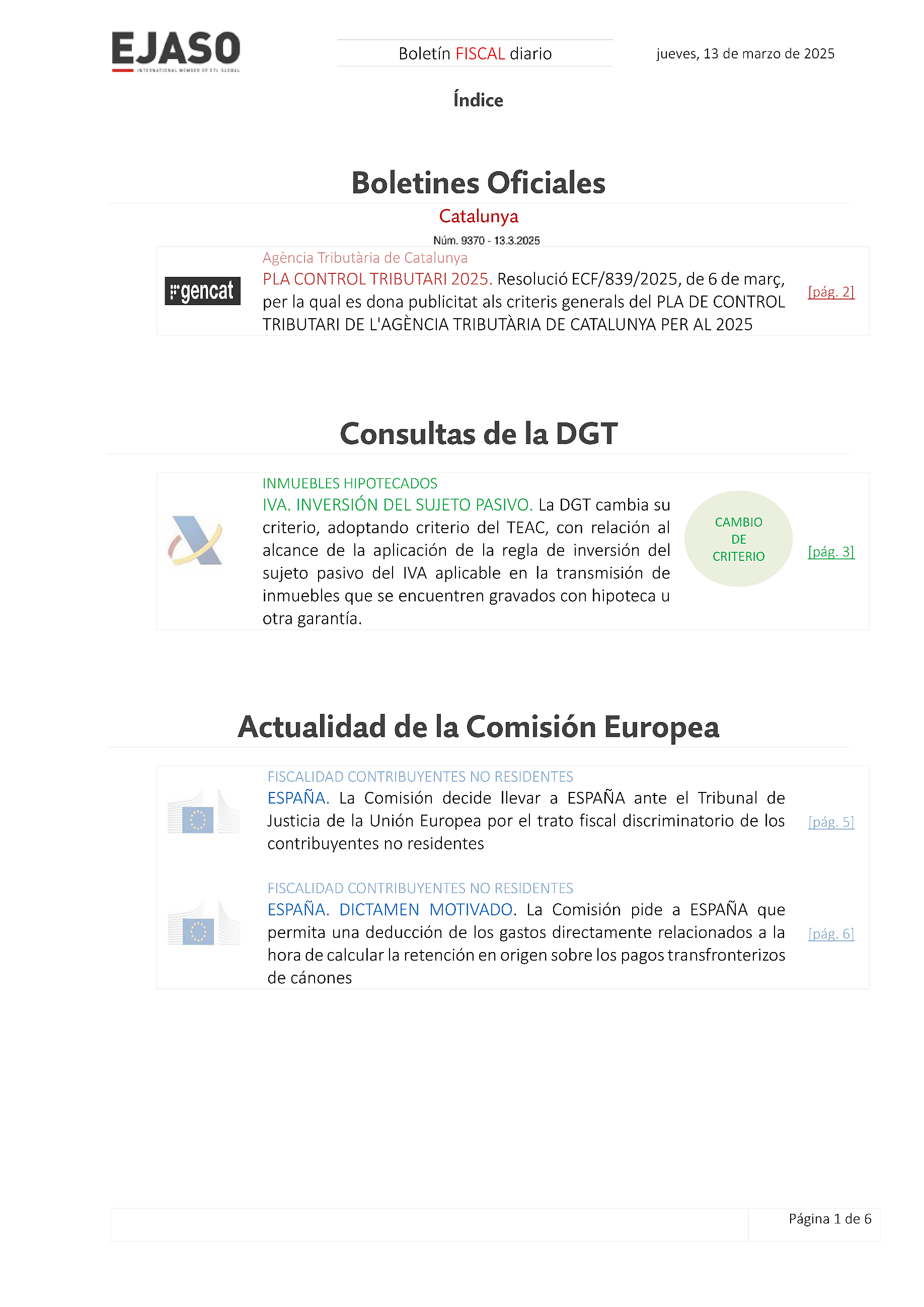 Boletín fiscal 13/03/2025