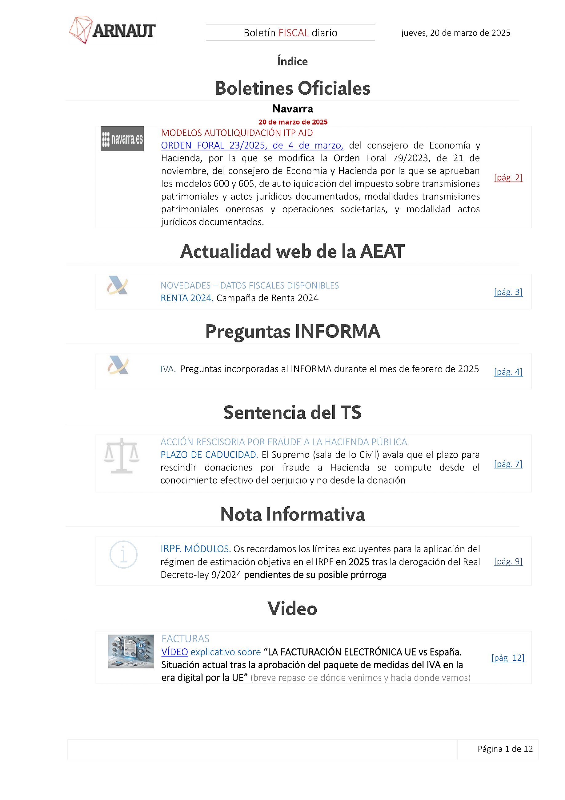 Boletín fiscal 20/03/2025