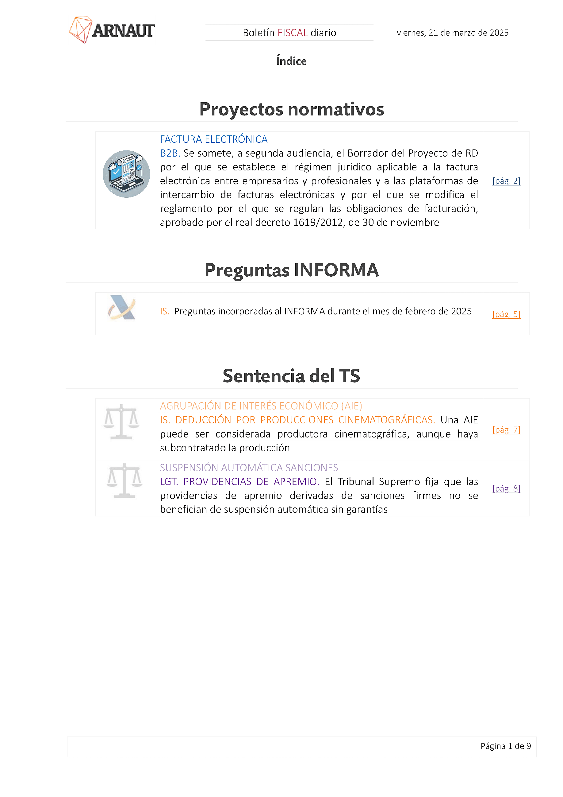 Boletín fiscal 21/03/2025
