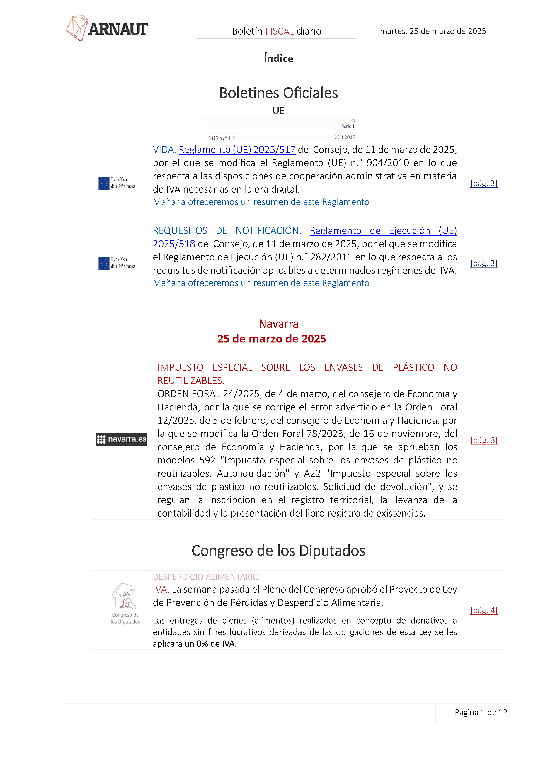 Boletín fiscal 25/03/2025