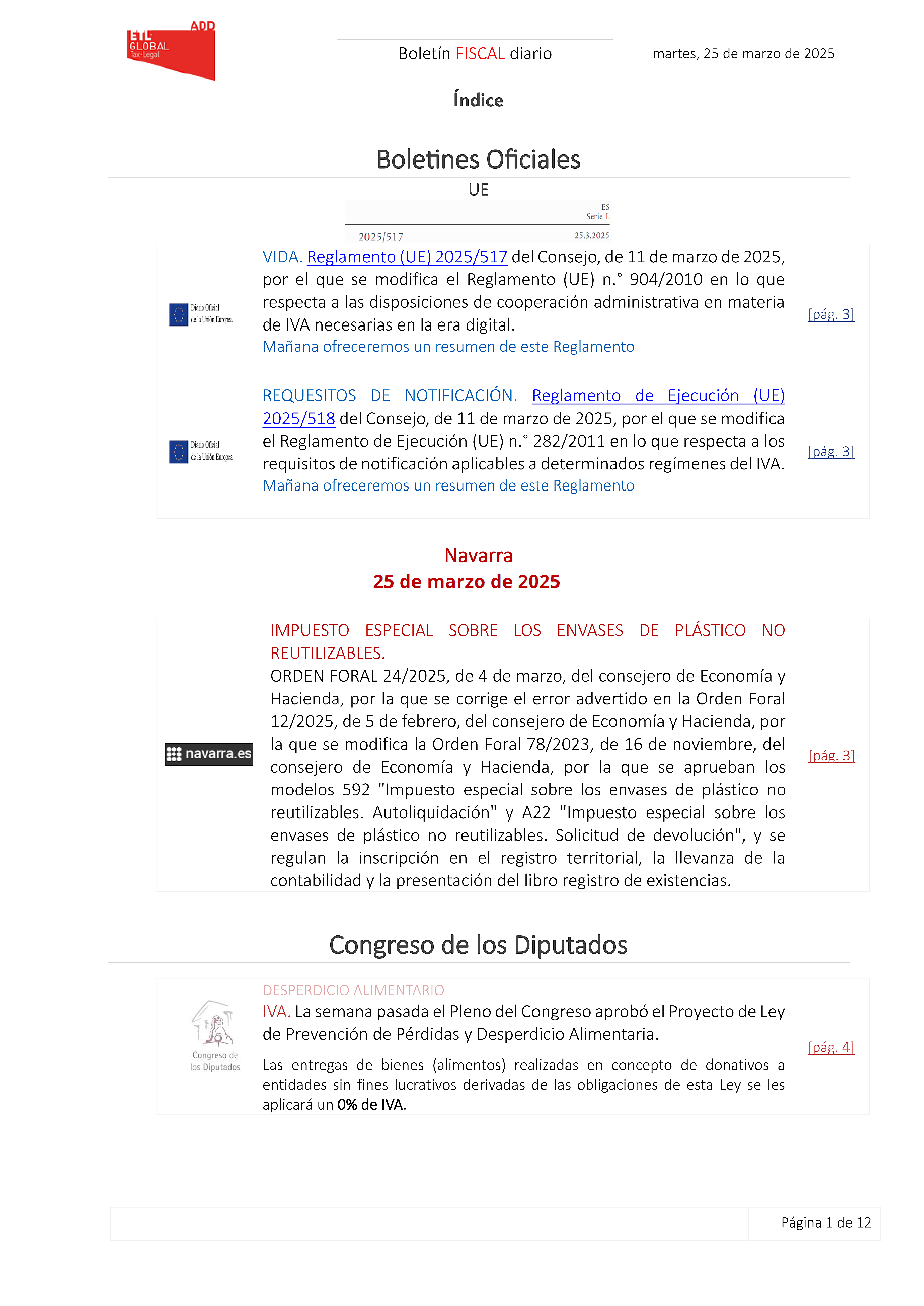 Boletín fiscal 25/03/2025