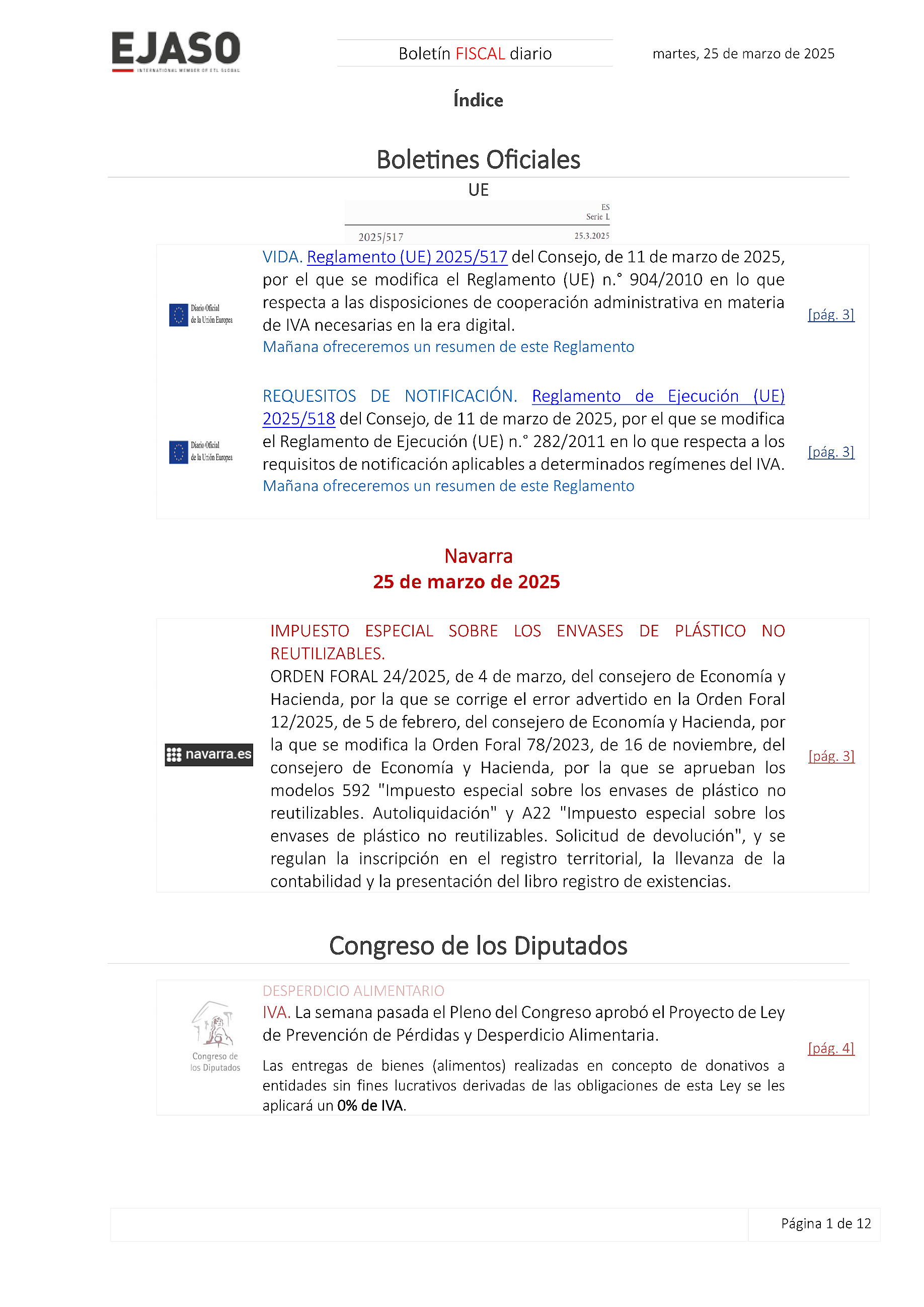 Boletín fiscal 25/03/2025