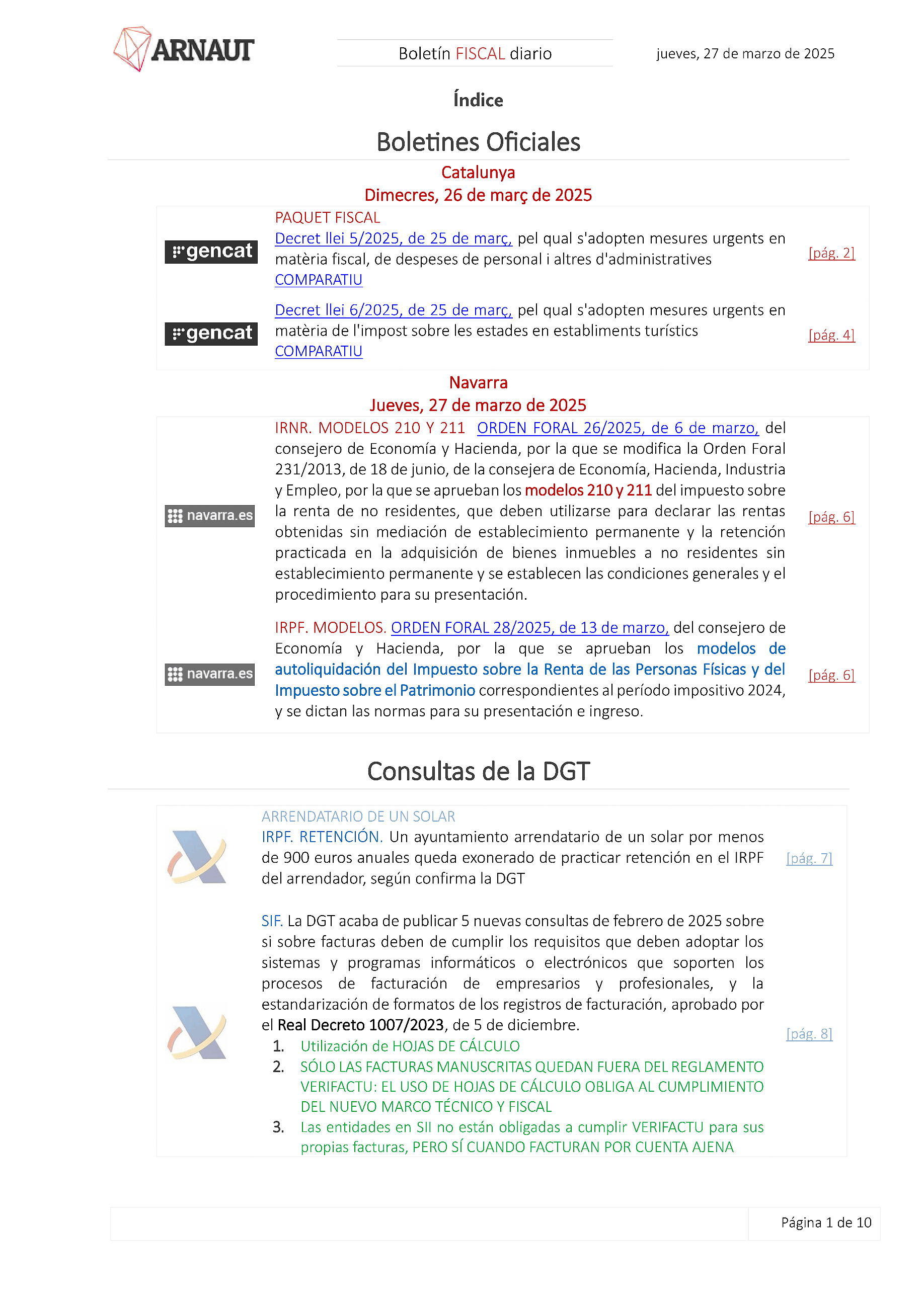 Boletín fiscal 27/03/2025