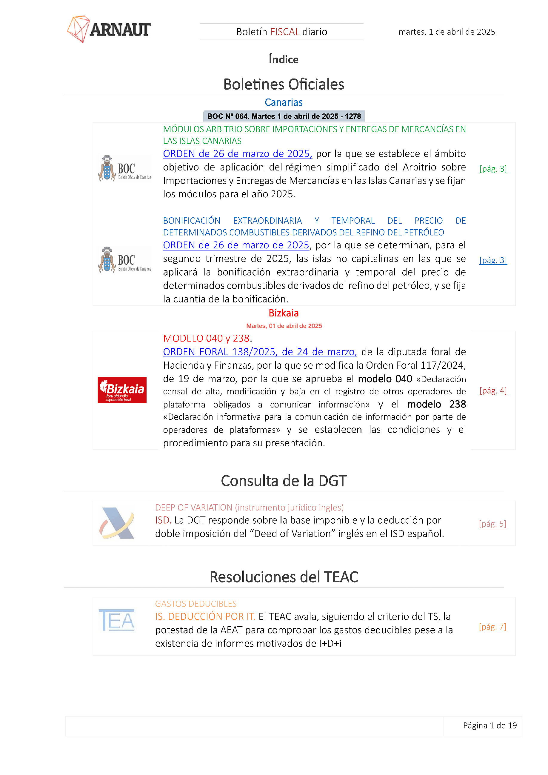 Boletín fiscal 01/04/2025